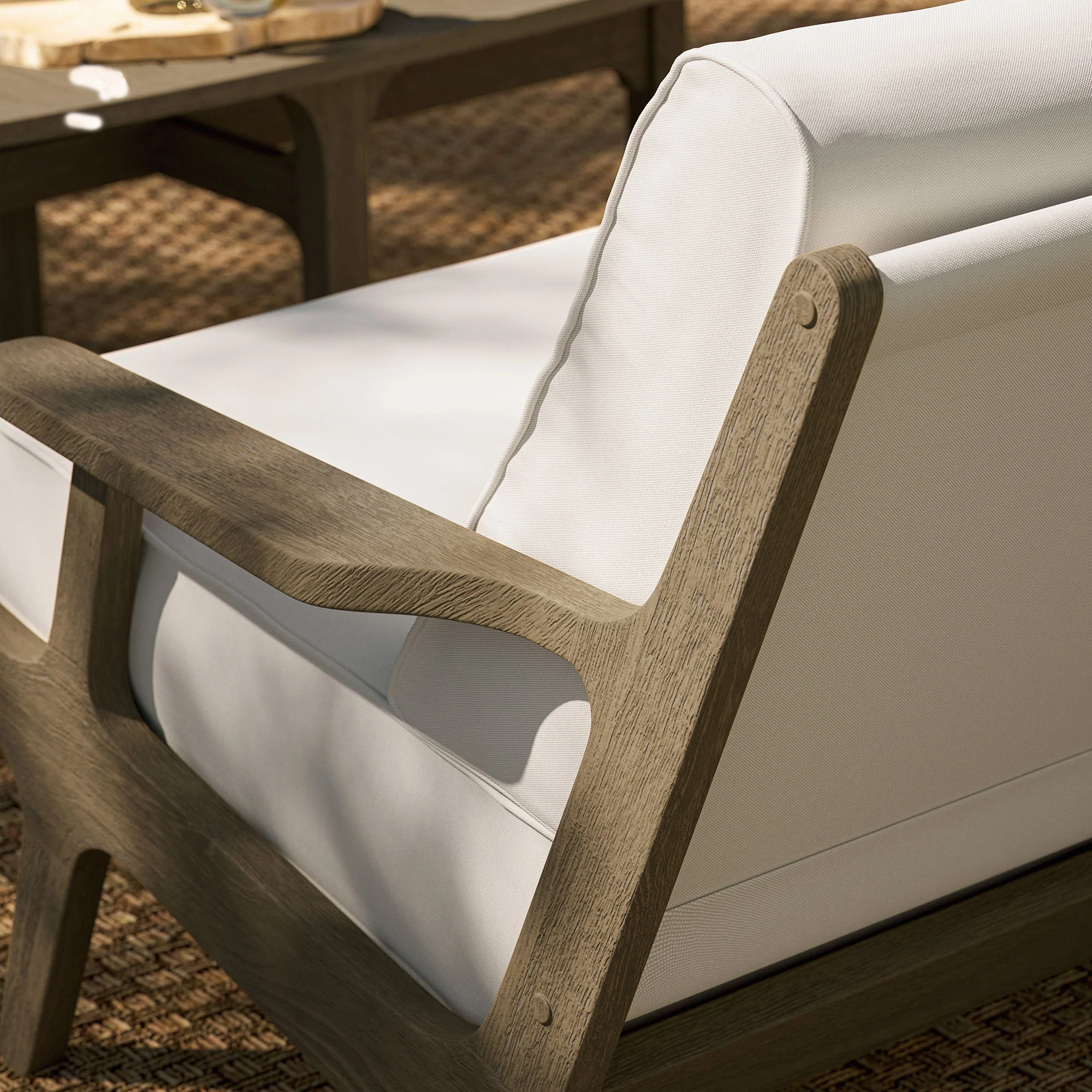 Saratoga Outdoor Patio Teak Wood Loveseat by Modway - Image 8
