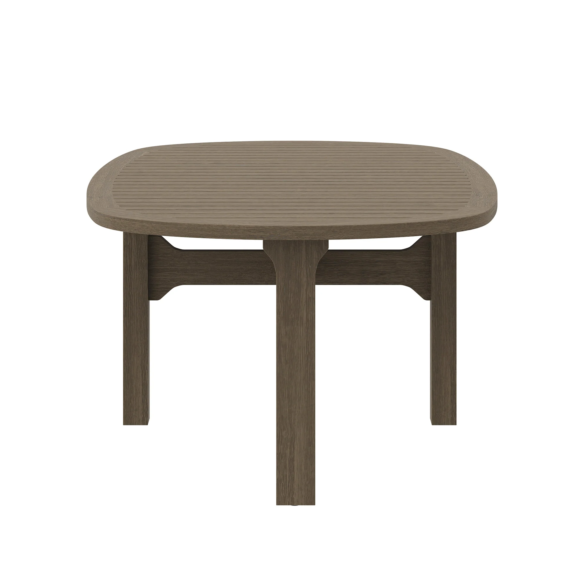 Saratoga Oval Outdoor Patio Teak Wood Coffee Table by Modway - Image 3