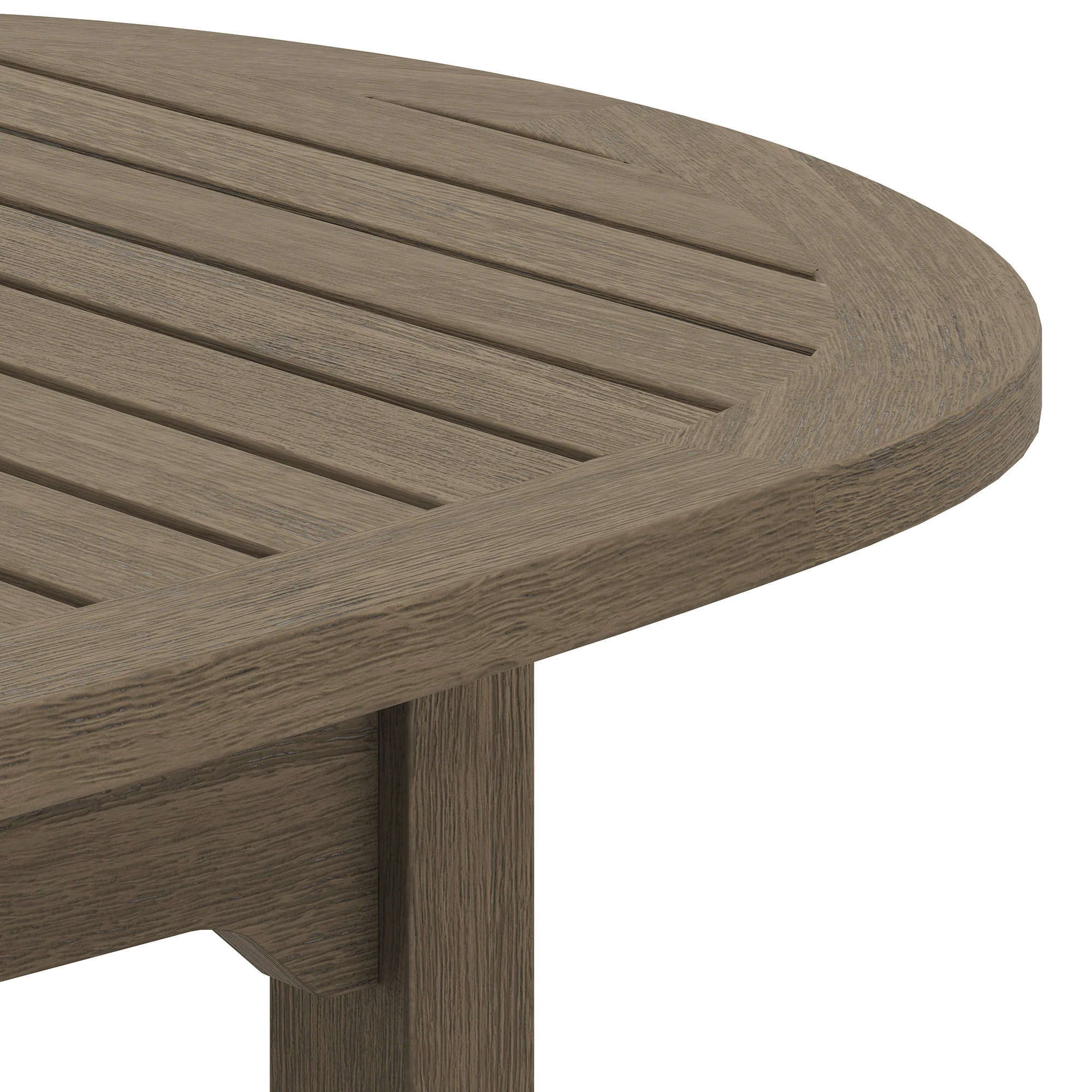 Saratoga Oval Outdoor Patio Teak Wood Coffee Table by Modway - Image 6