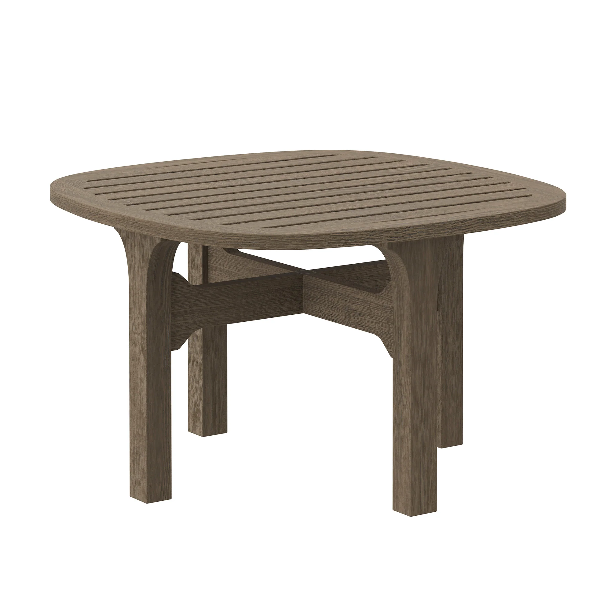 Saratoga Square Outdoor Patio Teak Wood Side Table by Modway - Image 2