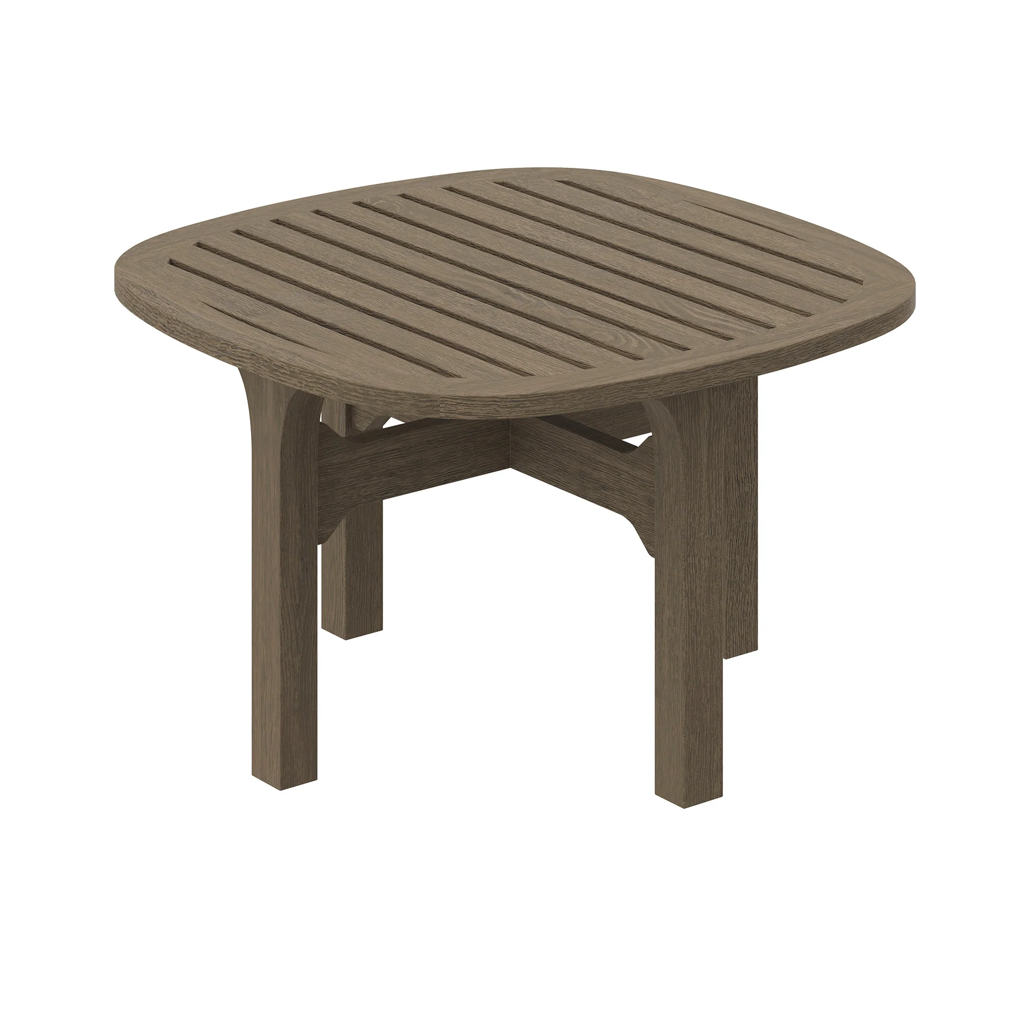 Saratoga Square Outdoor Patio Teak Wood Side Table by Modway - Image 4