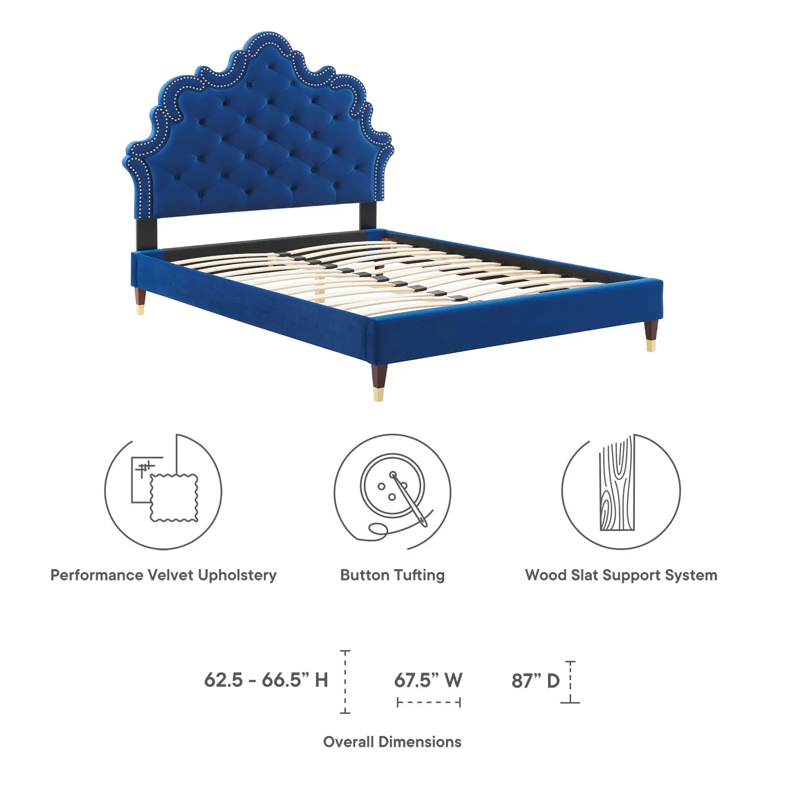 Sasha Button-Tufted Performance Velvet Full Bed By Modway - MOD-6807 - Image 32