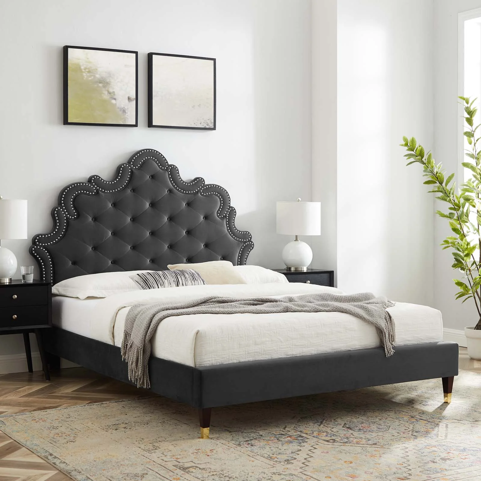 Sasha Button-Tufted Performance Velvet Full Bed By Modway - MOD-6807 - Image 4