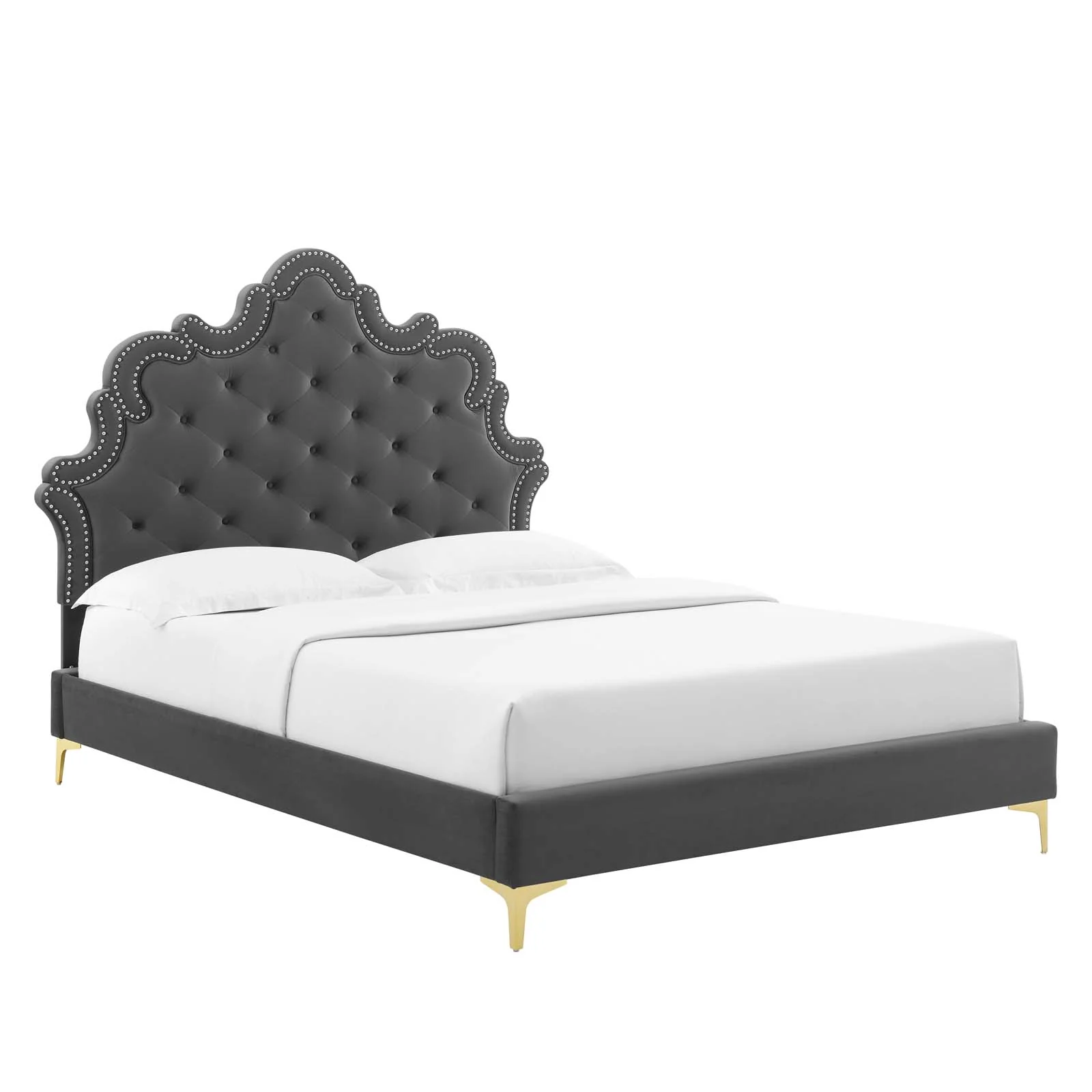 Sasha Button-Tufted Performance Velvet King Bed By Modway - MOD-6832 - Image 2
