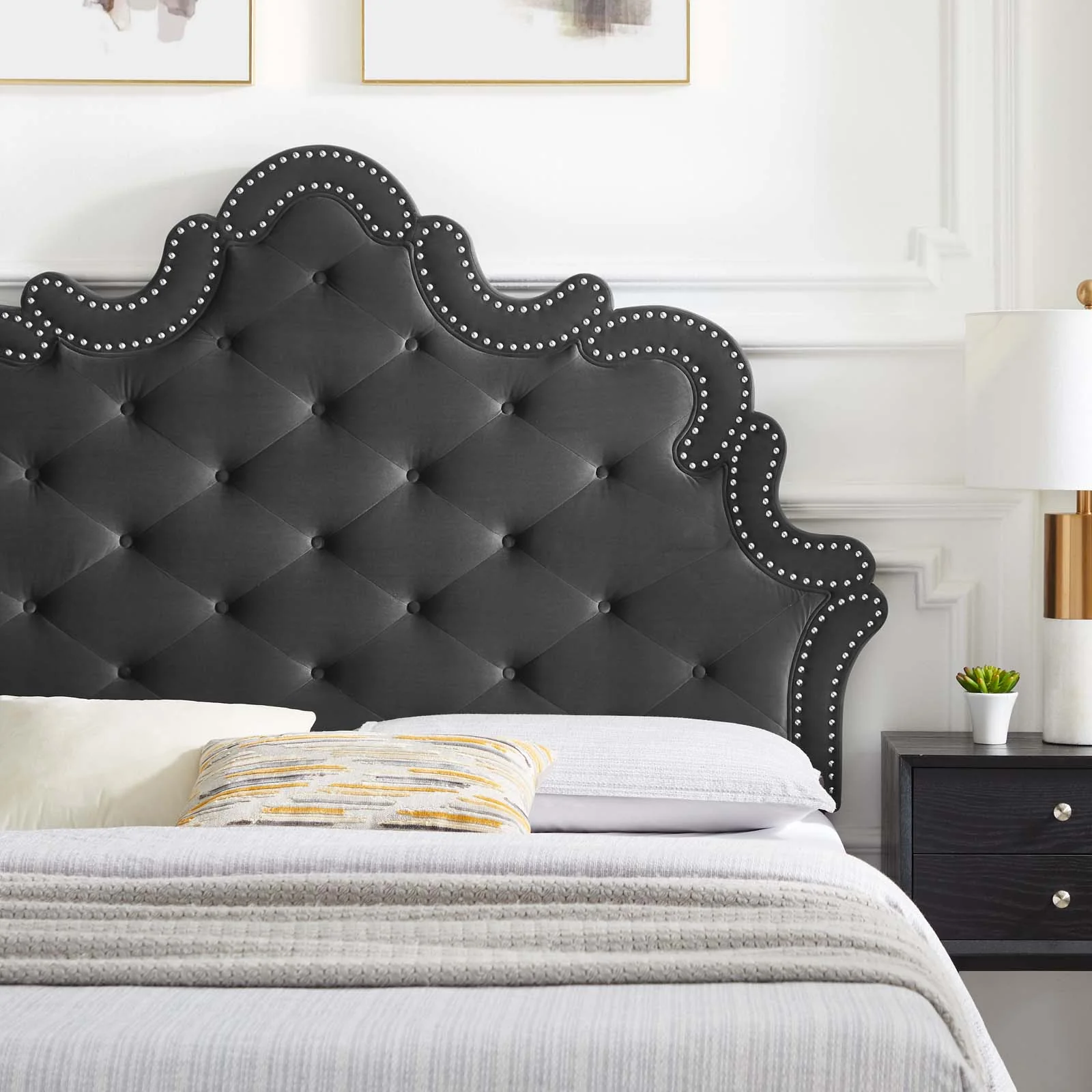 Sasha Button-Tufted Performance Velvet King Bed By Modway - MOD-6832 - Image 3