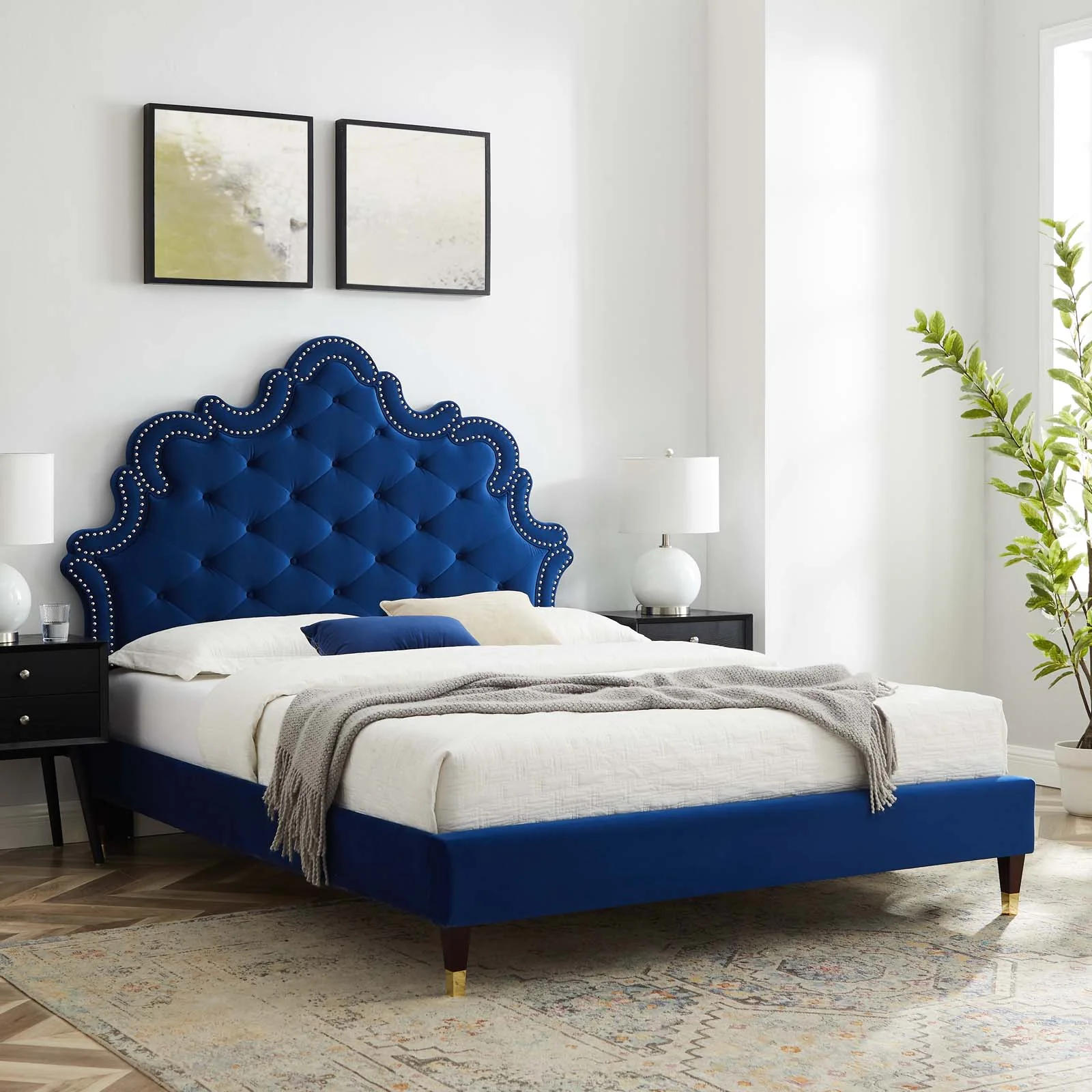 Sasha Button-Tufted Performance Velvet King Bed By Modway - MOD-6837 - Image 26