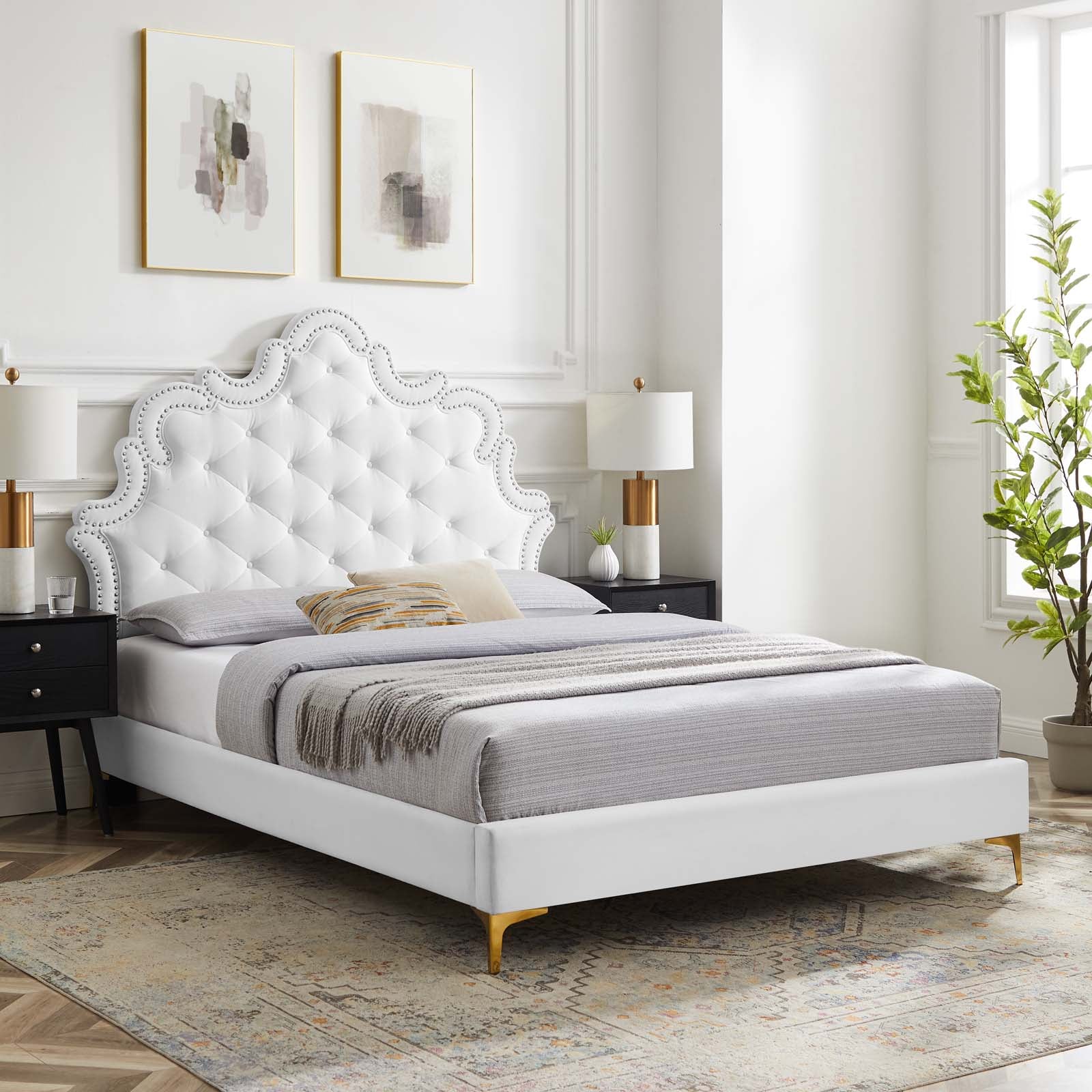 Sasha Button-Tufted Performance Velvet Queen Bed By Modway - MOD-6817 - Image 34