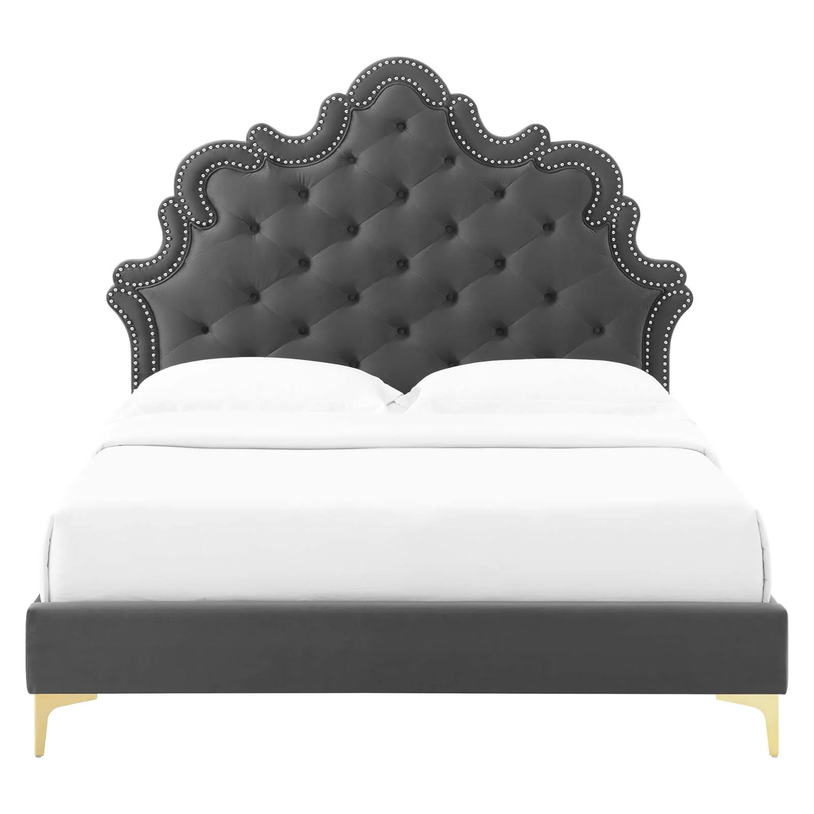 Sasha Button-Tufted Performance Velvet Queen Bed By Modway - MOD-6817 - Image 7