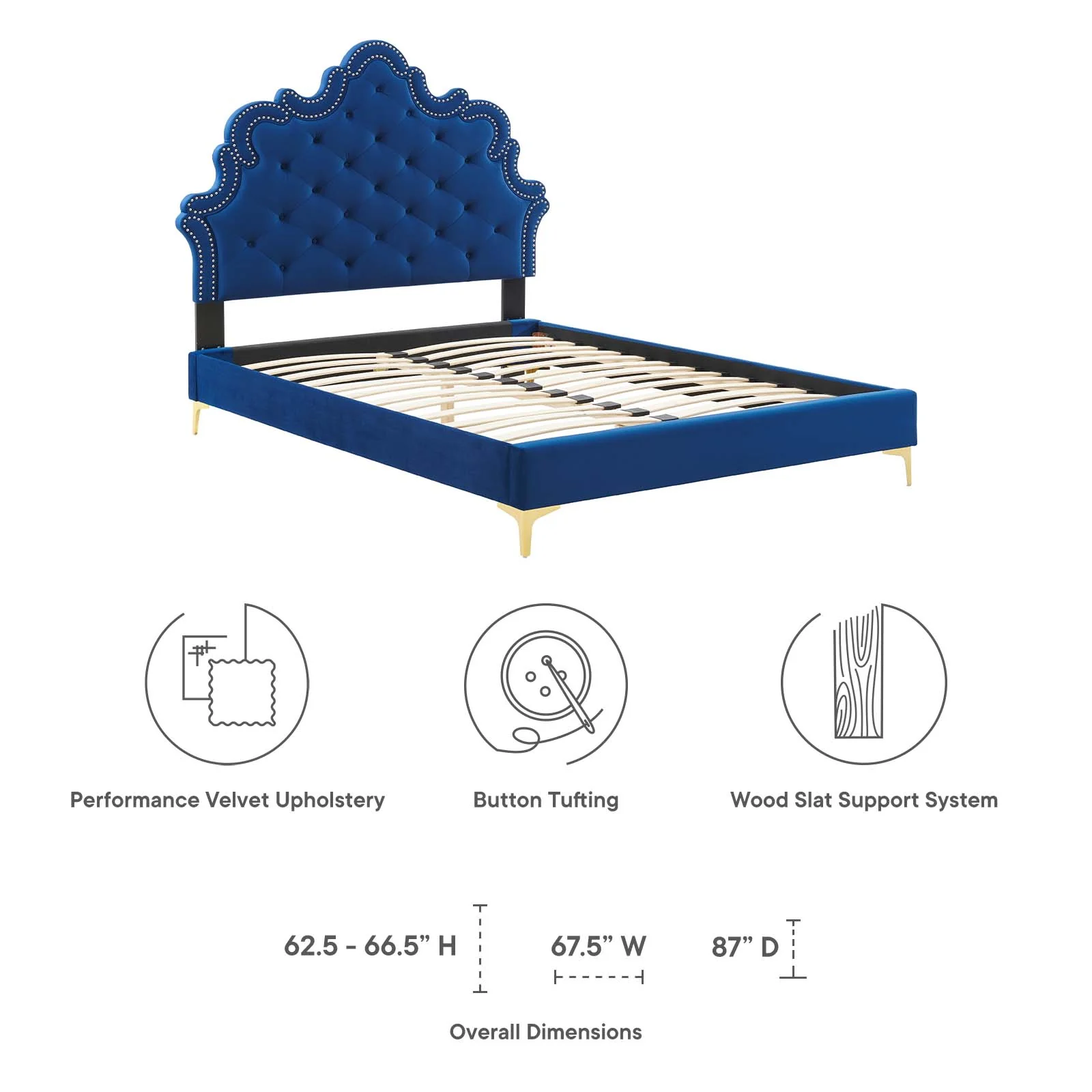 Sasha Button-Tufted Performance Velvet Twin Bed By Modway - MOD-6787 - Image 32