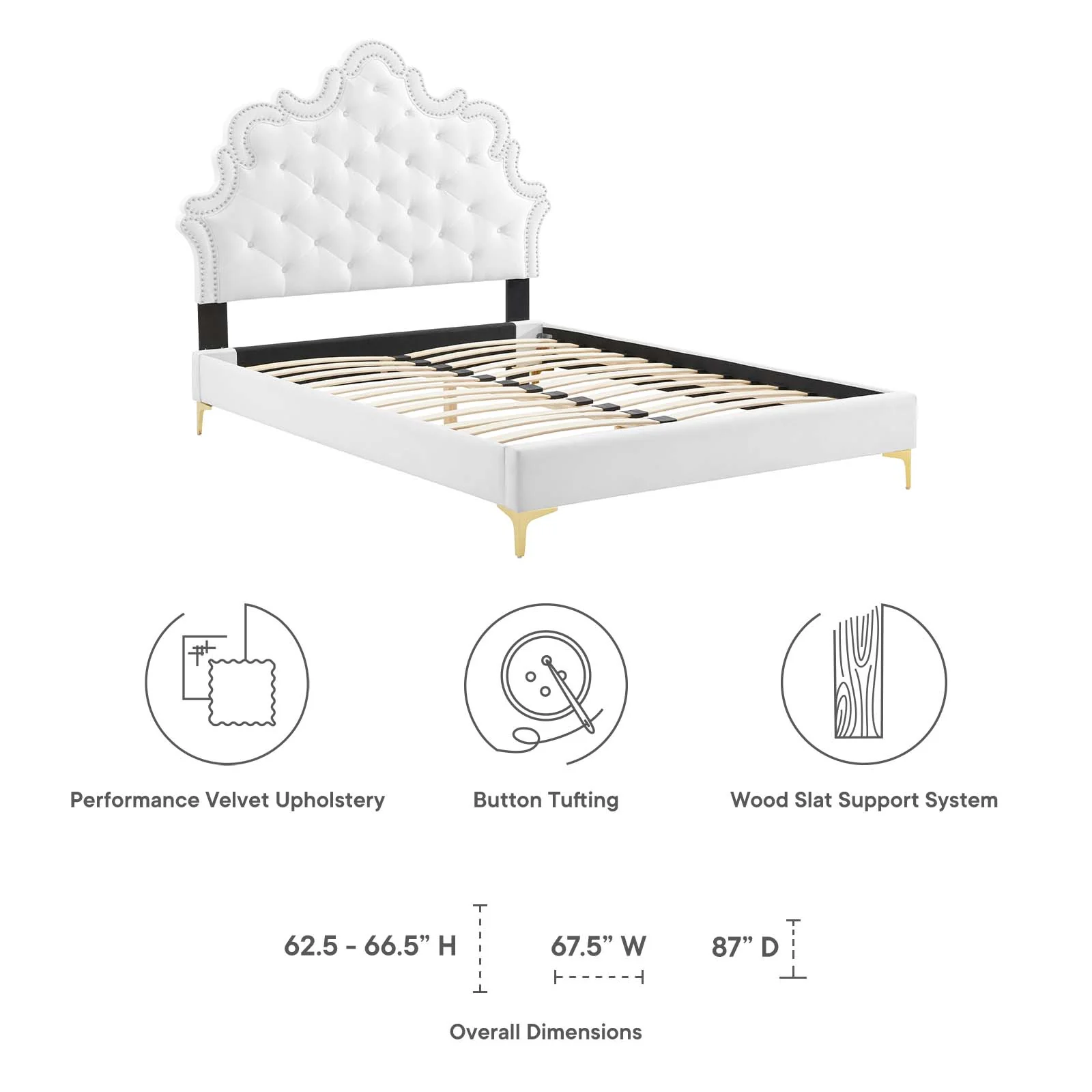 Sasha Button-Tufted Performance Velvet Twin Bed By Modway - MOD-6787 - Image 43