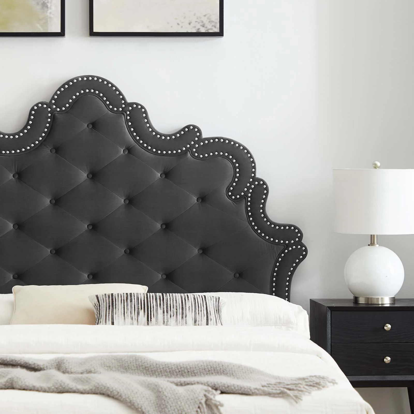 Sasha Button-Tufted Performance Velvet Twin Bed By Modway - MOD-6792 - Image 2