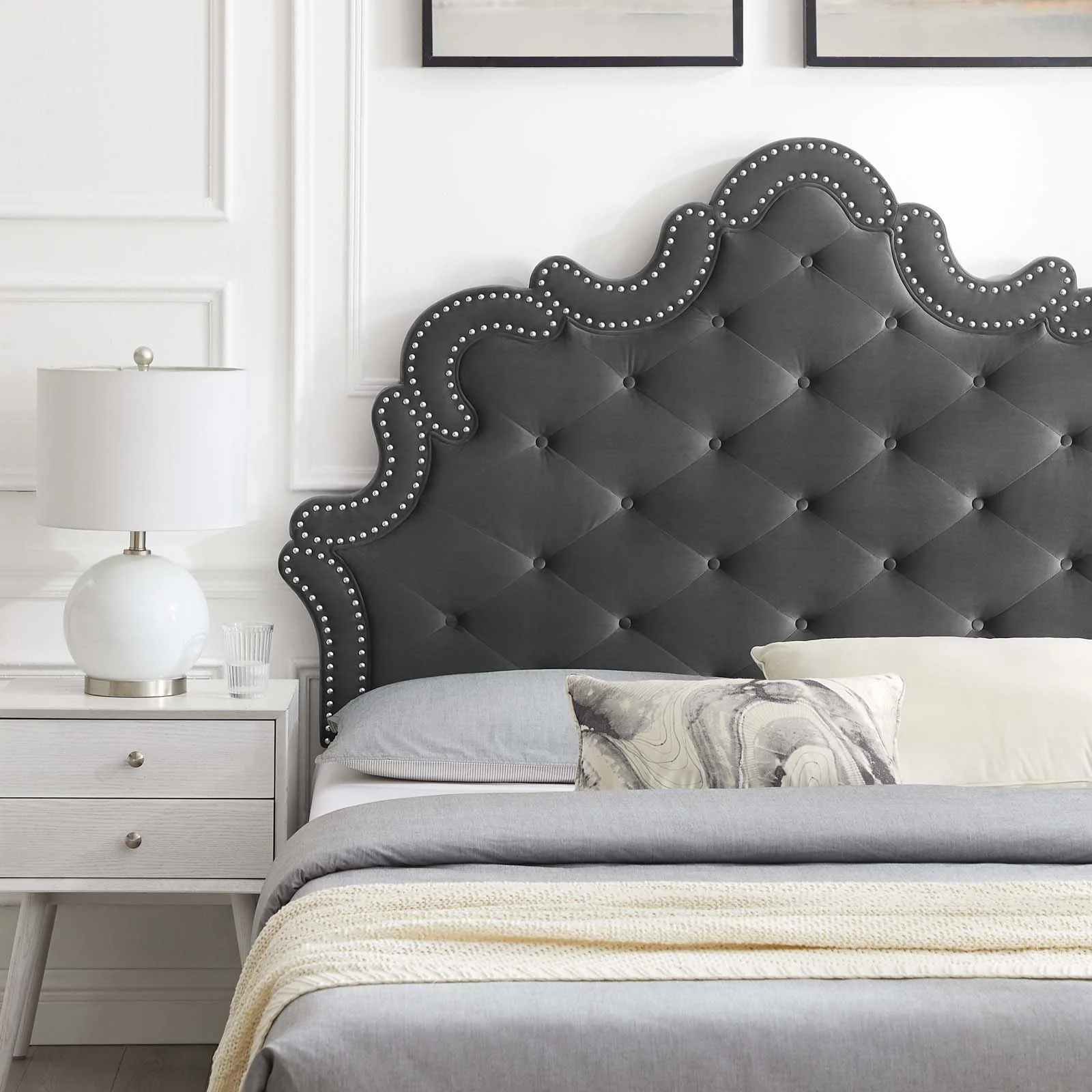 Sasha Button-Tufted Performance Velvet Twin Bed By Modway - MOD-6797 - Image 2