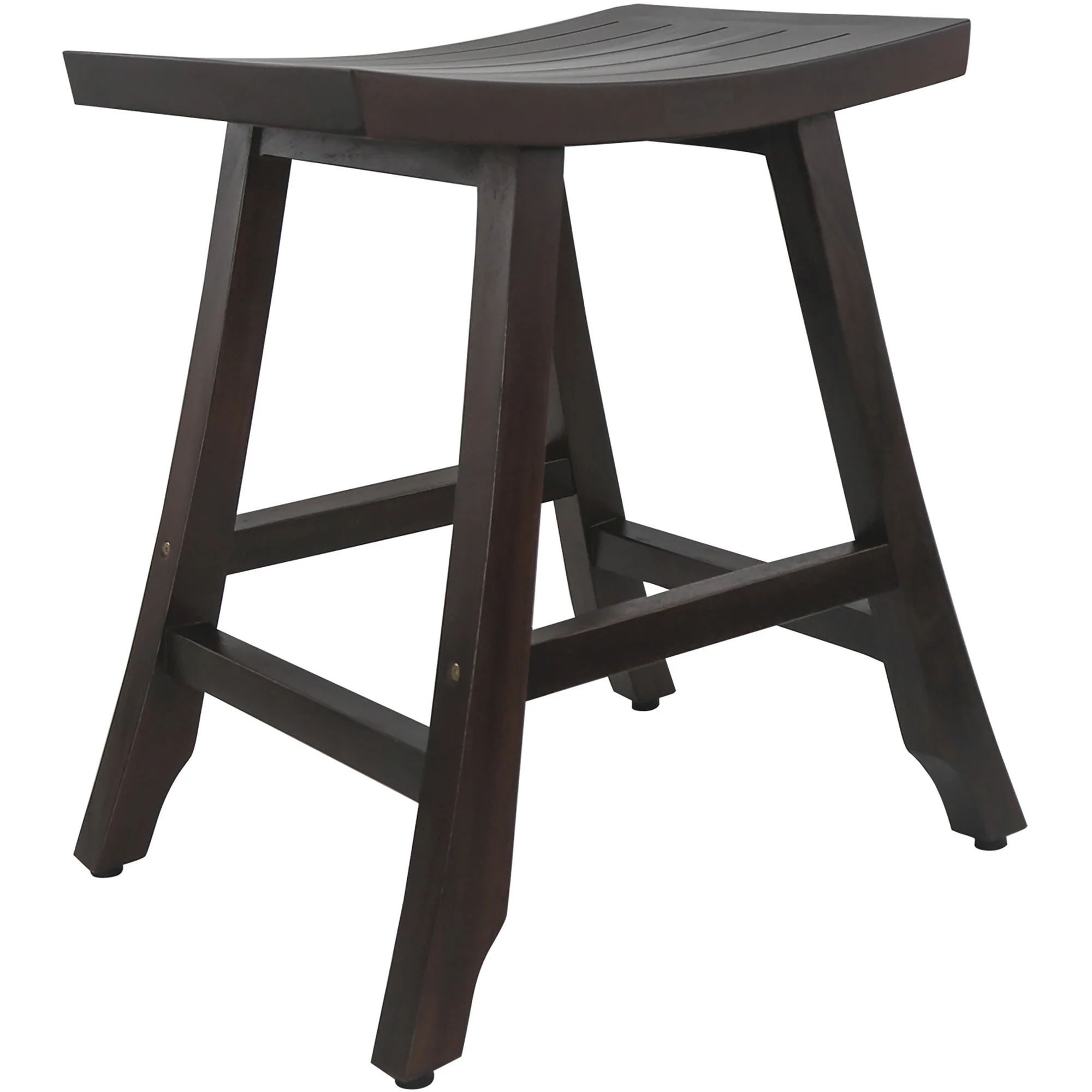 Satori 24In Tall Outdoor Teak Bistro Patio Stool By Homeroots - Image 3