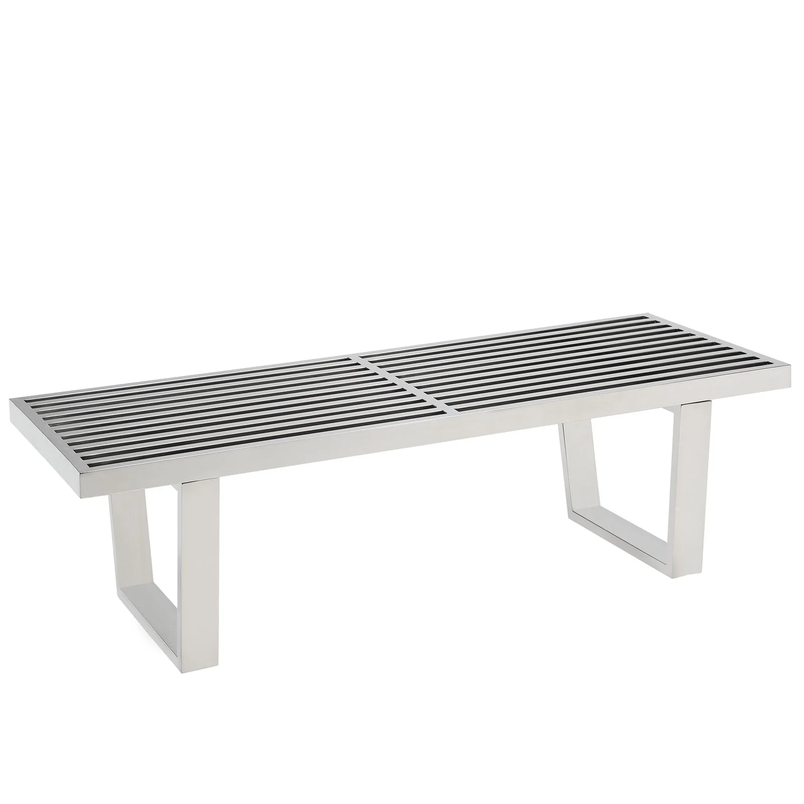Sauna 4' Stainless Steel Bench By Modway - EEI-247 - Image 2