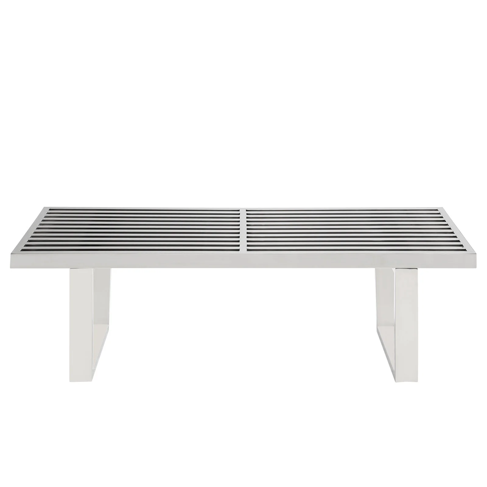 Sauna 4' Stainless Steel Bench By Modway - EEI-247 - Image 3