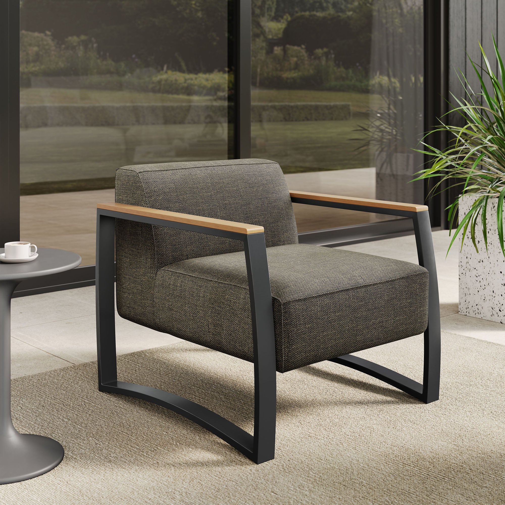 Sauve Outdoor Patio Aluminum and Fabric Armchair by Modway - Image 16