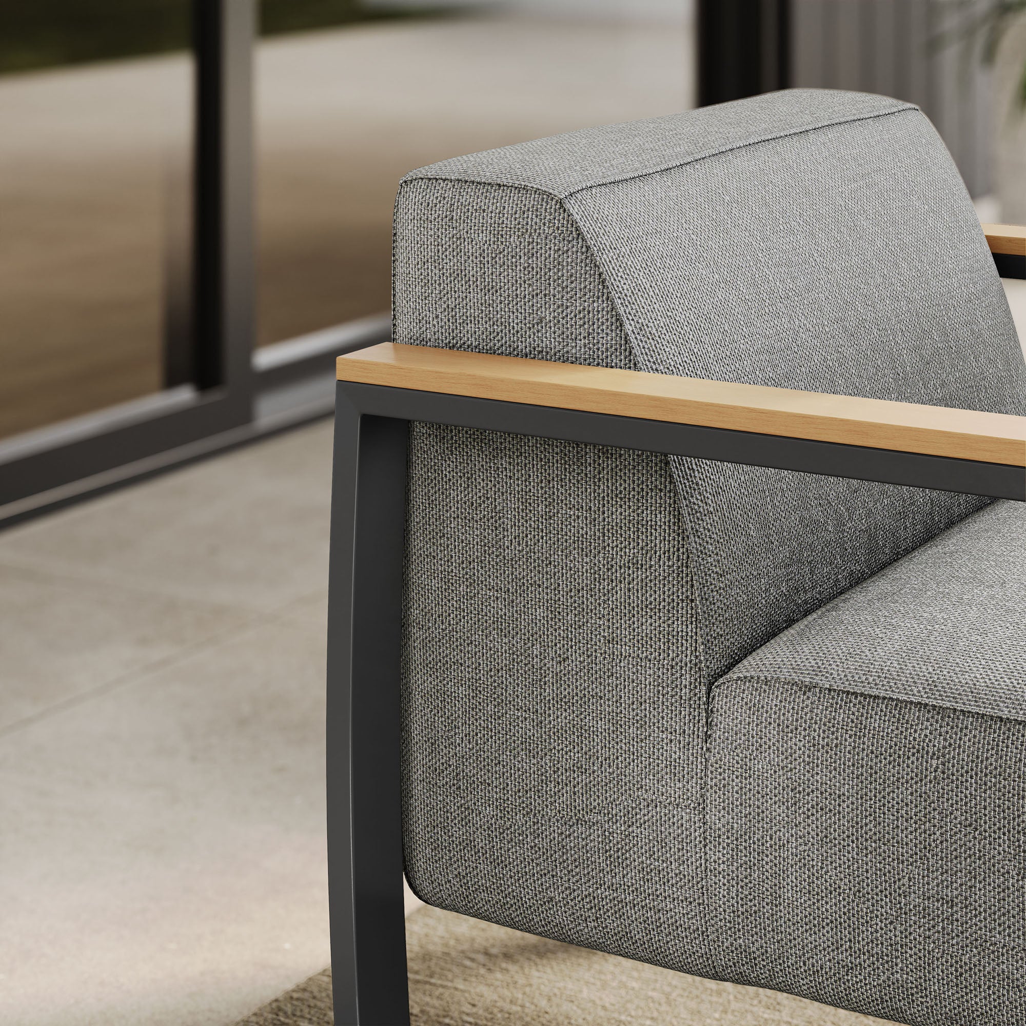 Sauve Outdoor Patio Aluminum and Fabric Armchair by Modway - Image 7
