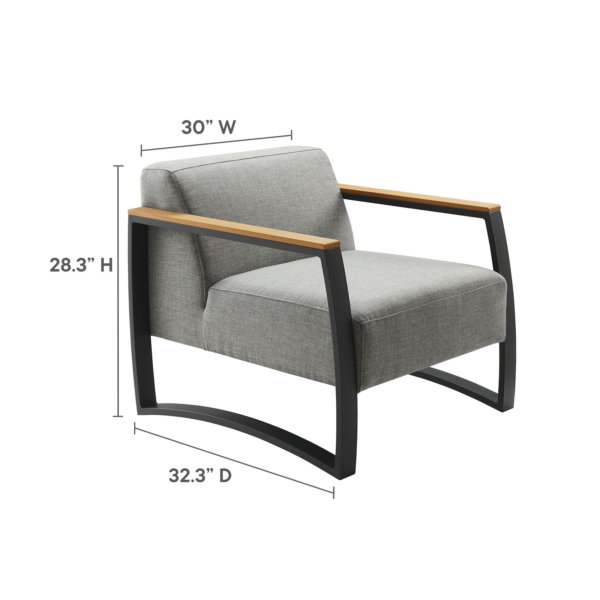 Sauve Outdoor Patio Aluminum and Fabric Armchair by Modway - Image 9