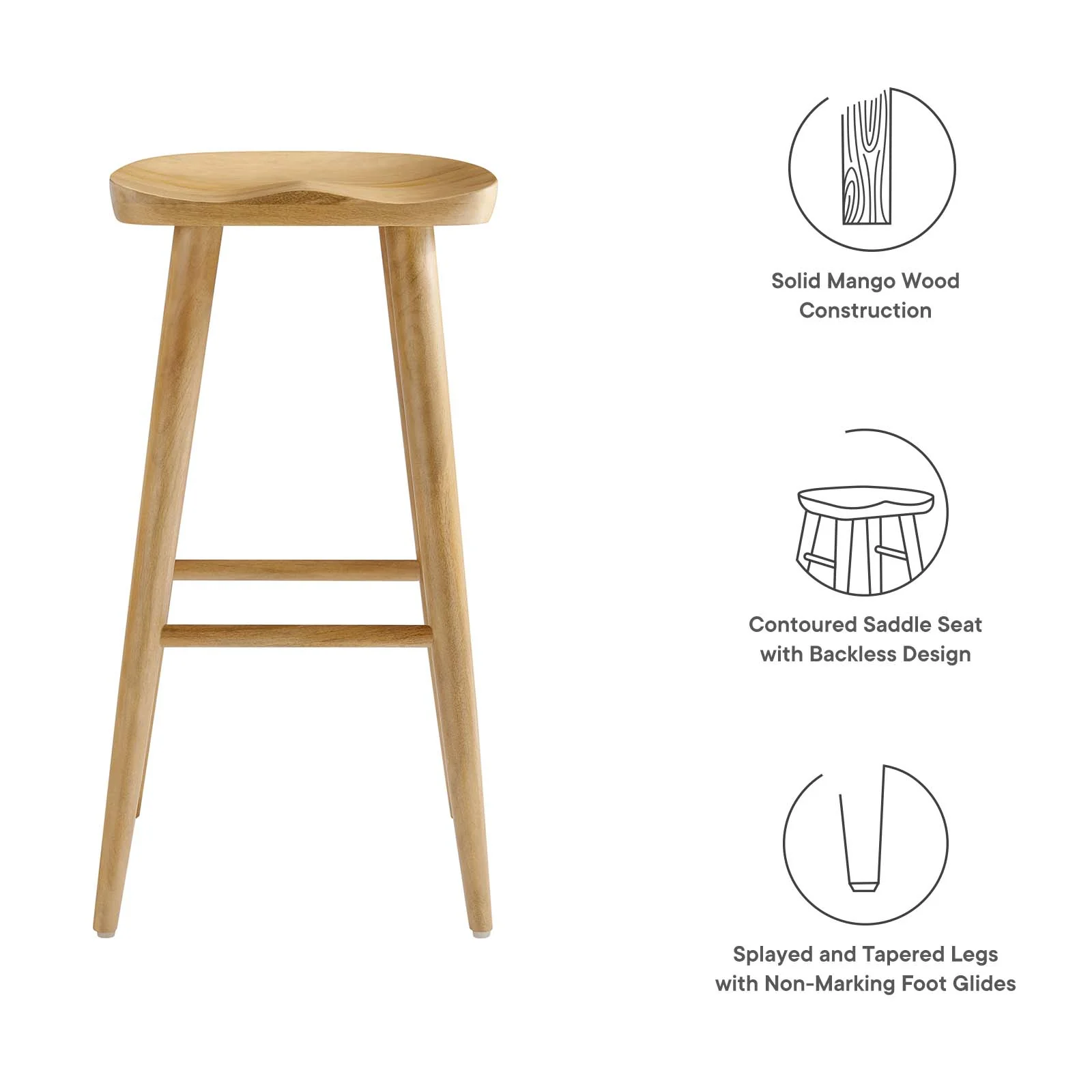 Saville Backless Wood Bar Stools - Set of 2 By Modway - EEI-6740 - Image 17