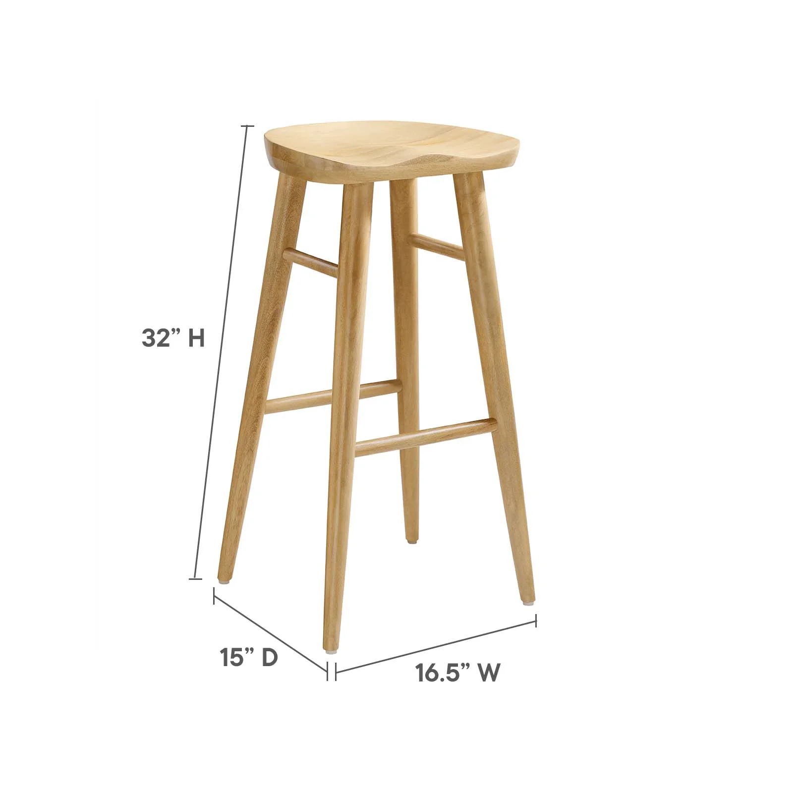 Saville Backless Wood Bar Stools - Set of 2 By Modway - EEI-6740 - Image 18