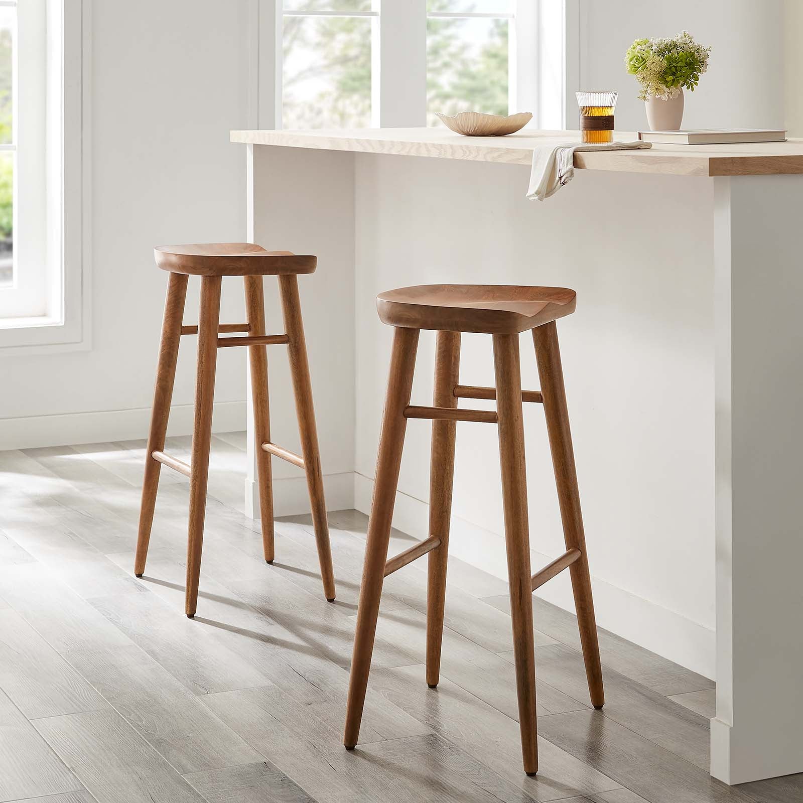 Saville Backless Wood Bar Stools - Set of 2 By Modway - EEI-6740 - Image 20