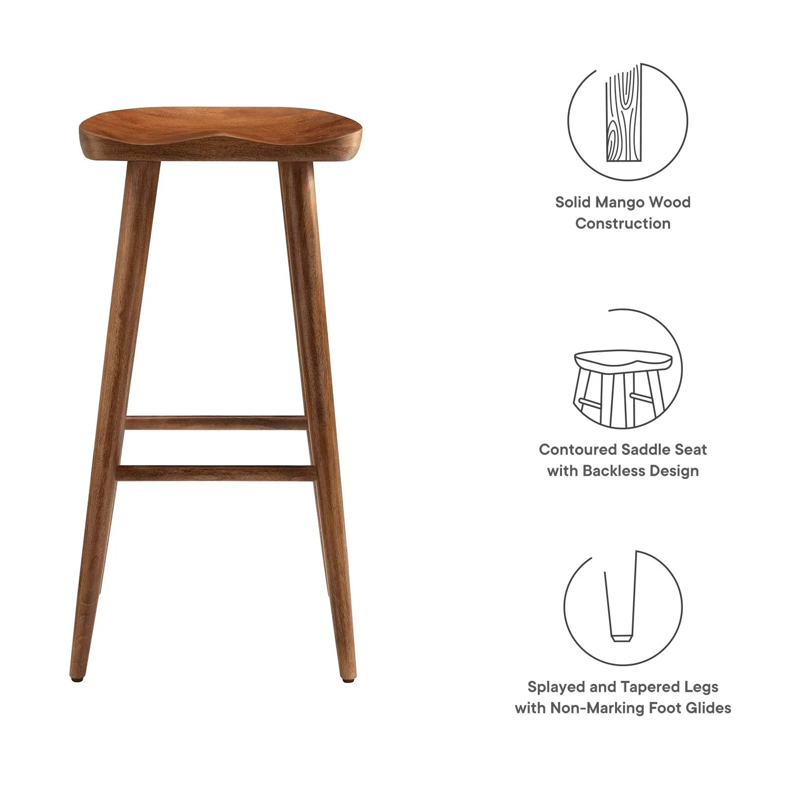 Saville Backless Wood Bar Stools - Set of 2 By Modway - EEI-6740 - Image 26