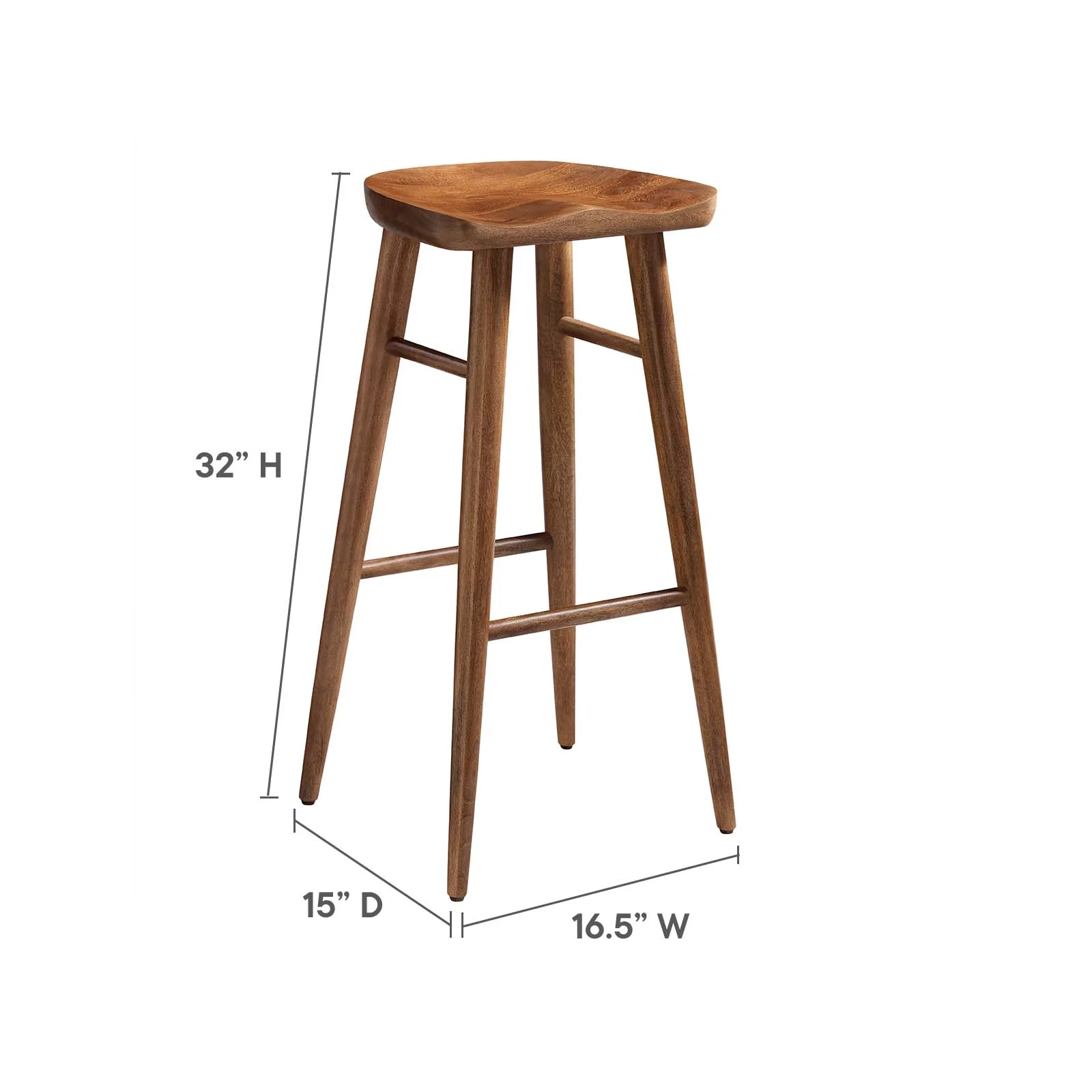 Saville Backless Wood Bar Stools - Set of 2 By Modway - EEI-6740 - Image 27