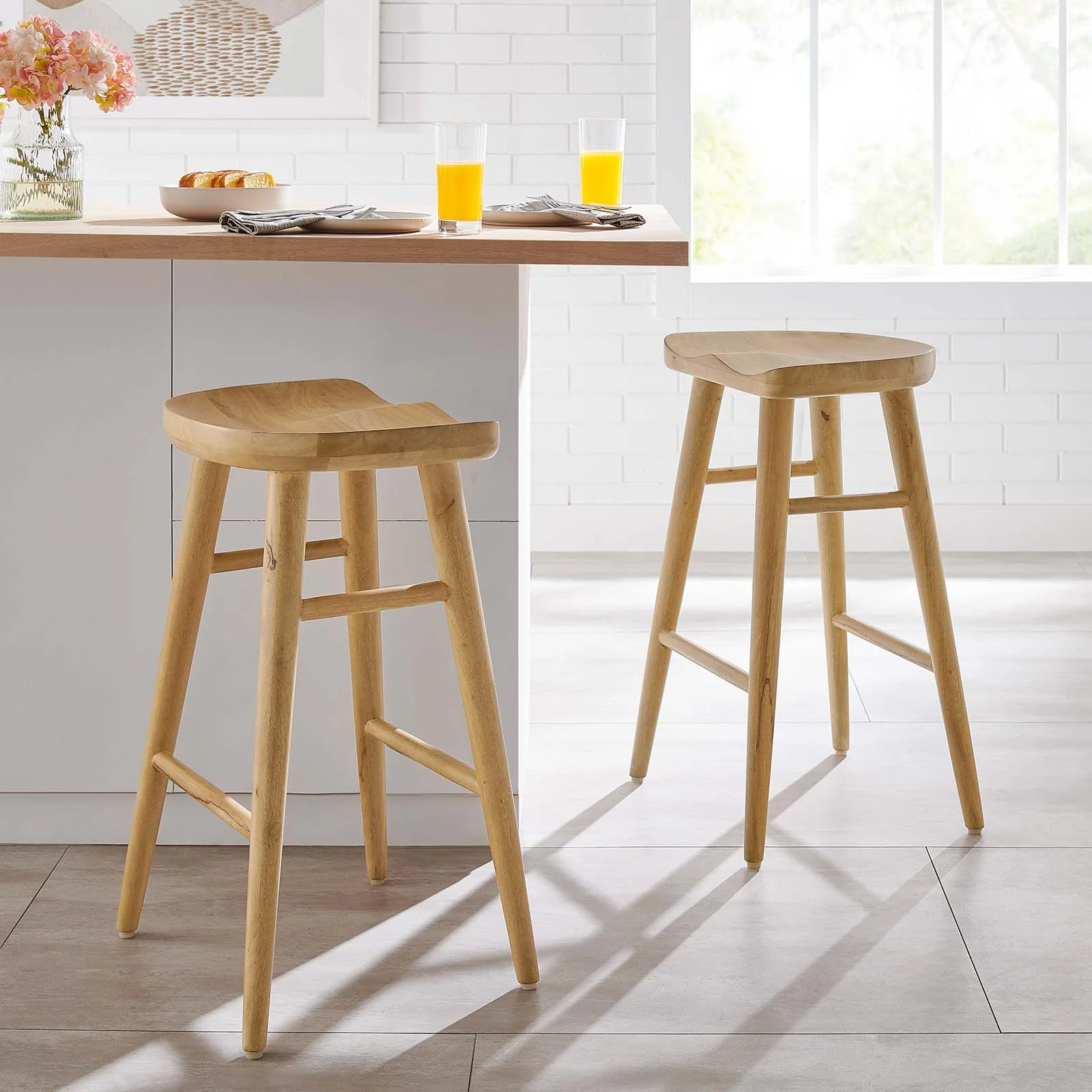 Saville Backless Wood Counter Stools - Set of 2 By Modway - EEI-6739 - Image 11