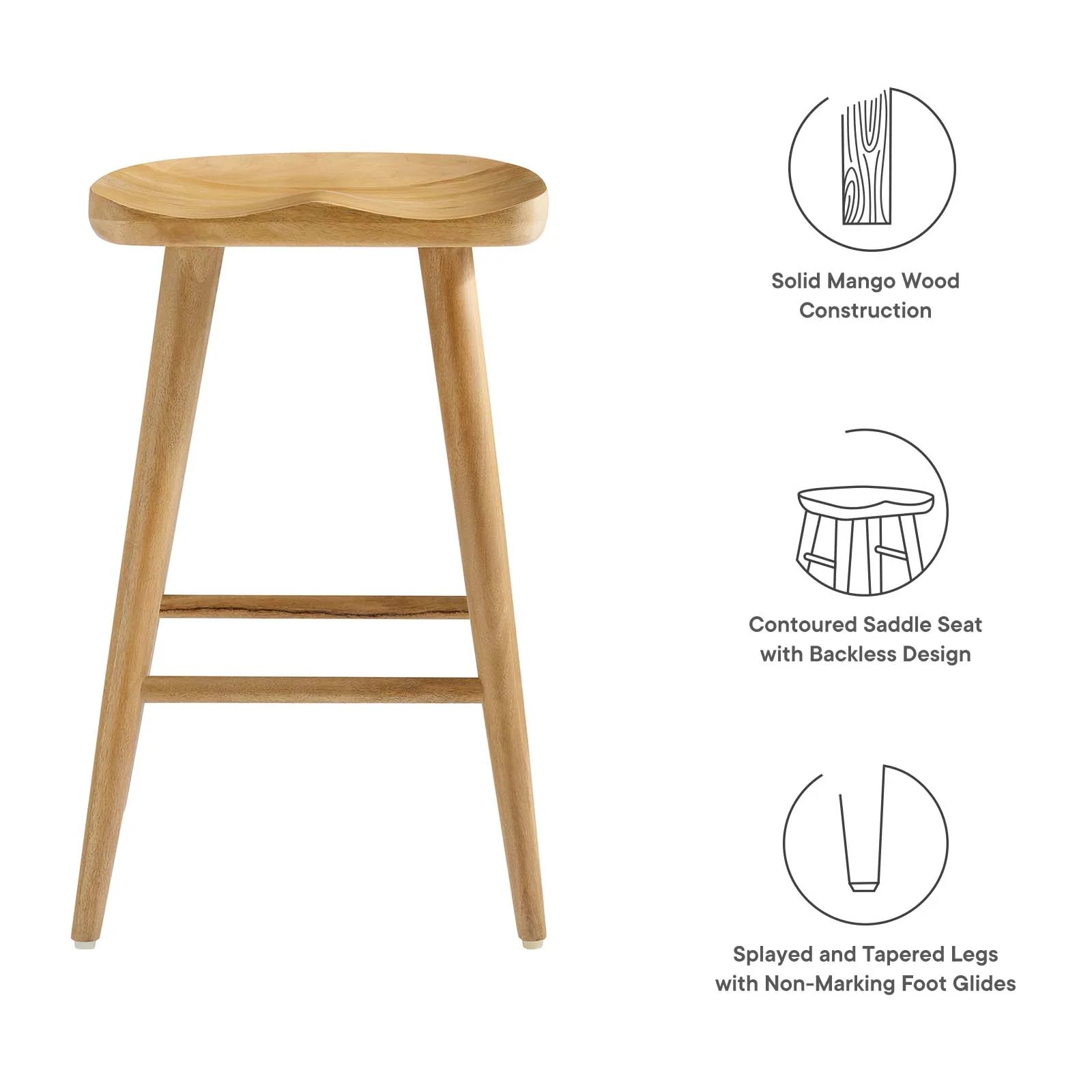 Saville Backless Wood Counter Stools - Set of 2 By Modway - EEI-6739 - Image 17