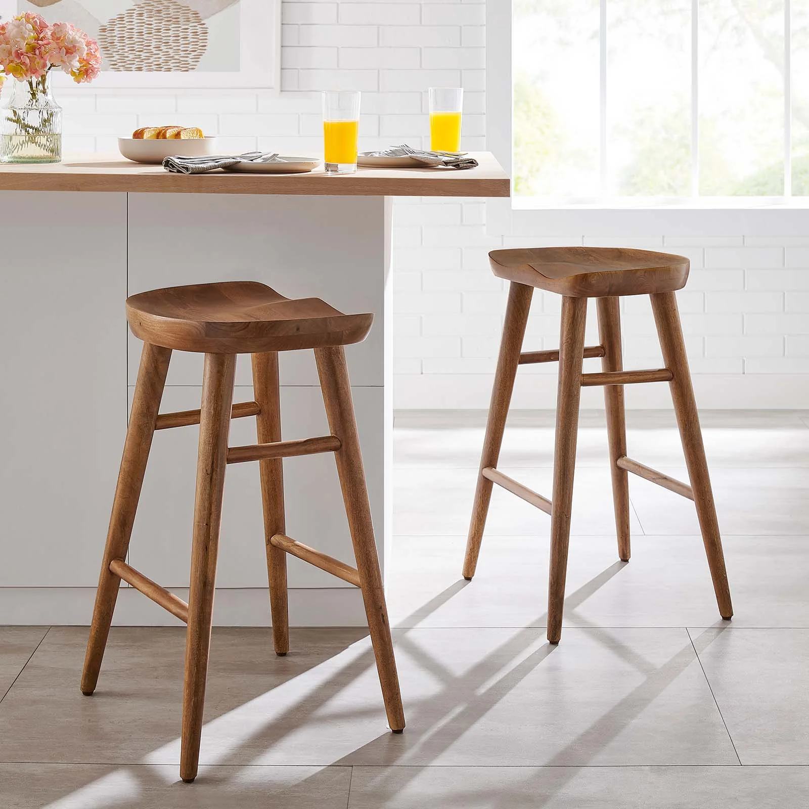 Saville Backless Wood Counter Stools - Set of 2 By Modway - EEI-6739 - Image 20