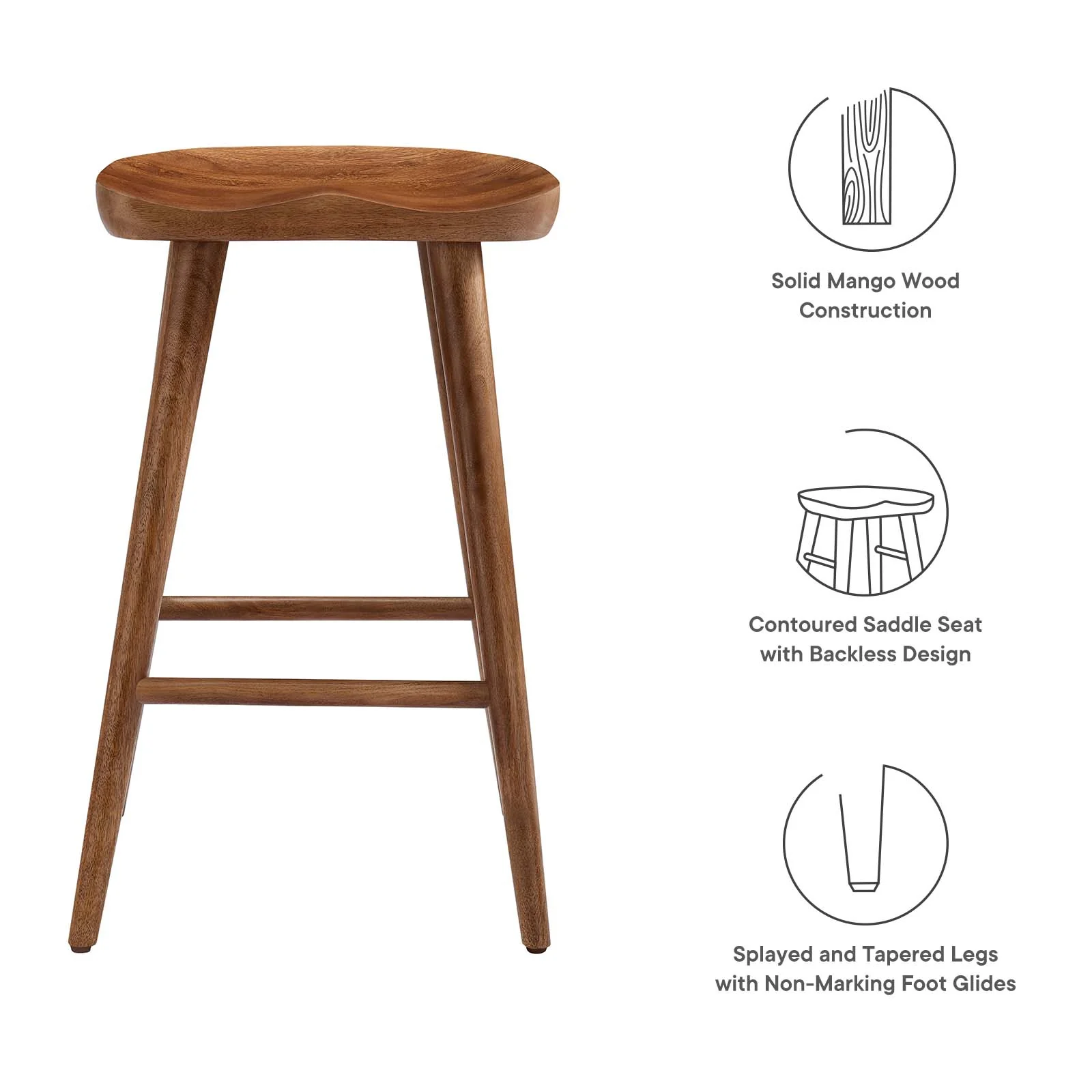 Saville Backless Wood Counter Stools - Set of 2 By Modway - EEI-6739 - Image 26