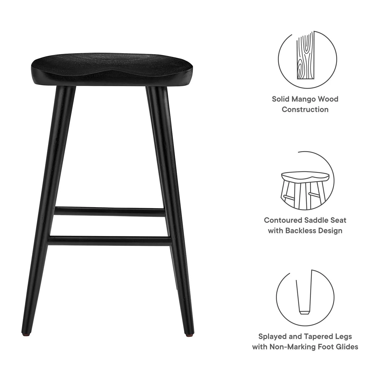 Saville Backless Wood Counter Stools - Set of 2 By Modway - EEI-6739 - Image 8