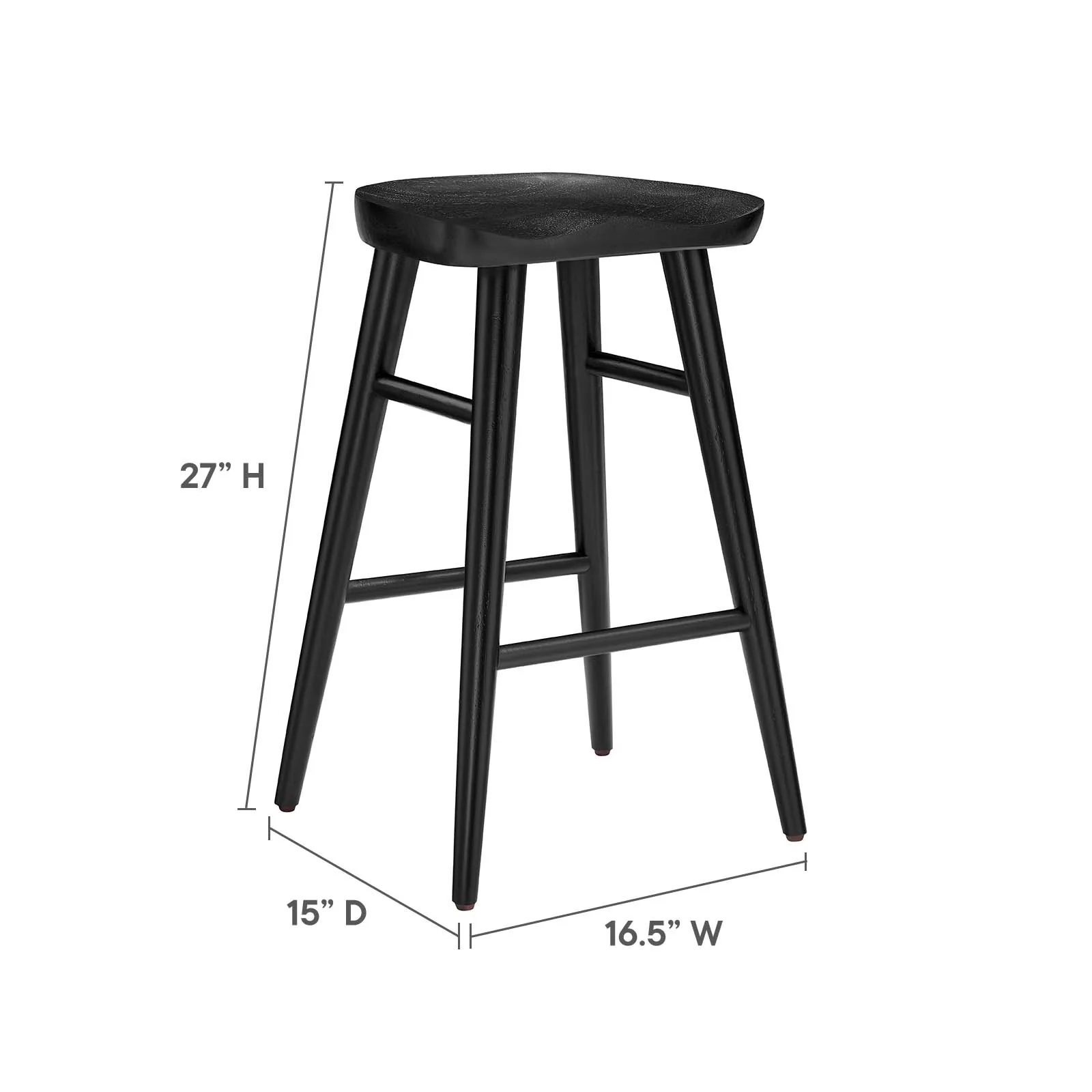 Saville Backless Wood Counter Stools - Set of 2 By Modway - EEI-6739 - Image 9
