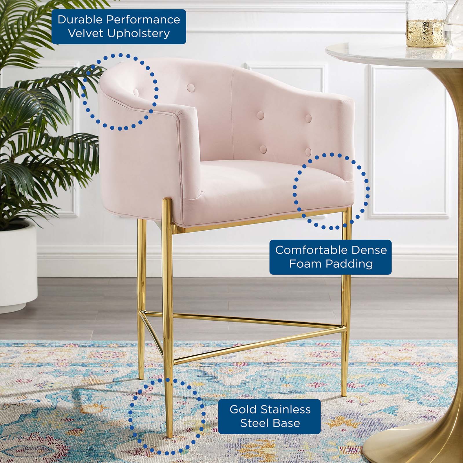 Savour Tufted Counter Stool By Modway - EEI-3910 - Image 24