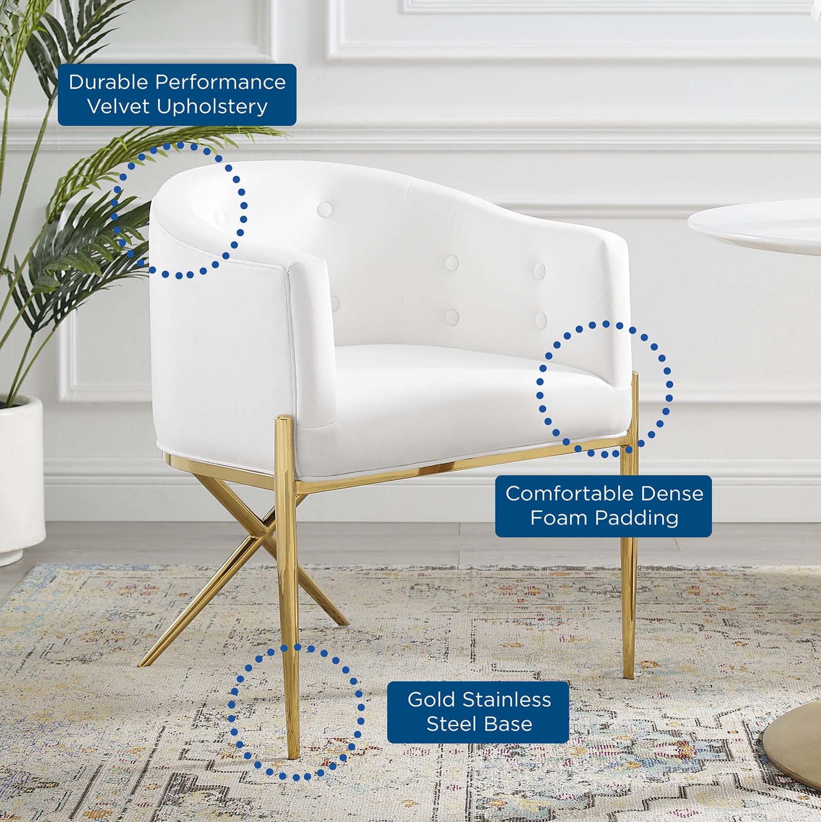 Savour Tufted Performance Velvet Accent Dining Armchair By Modway - EEI-3906 - Image 9