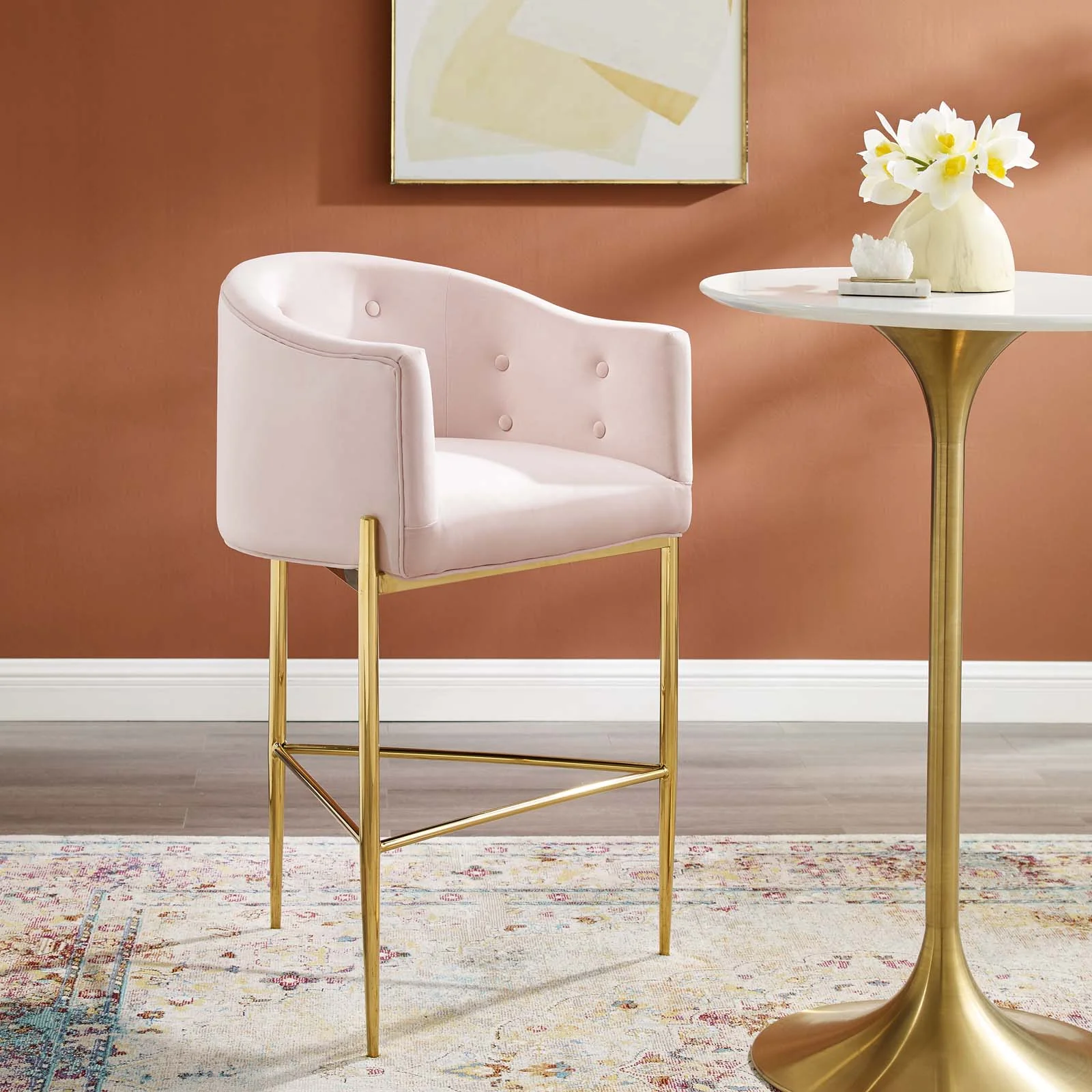 Savour Tufted Performance Velvet Bar Stool By Modway - EEI-3911 - Image 25