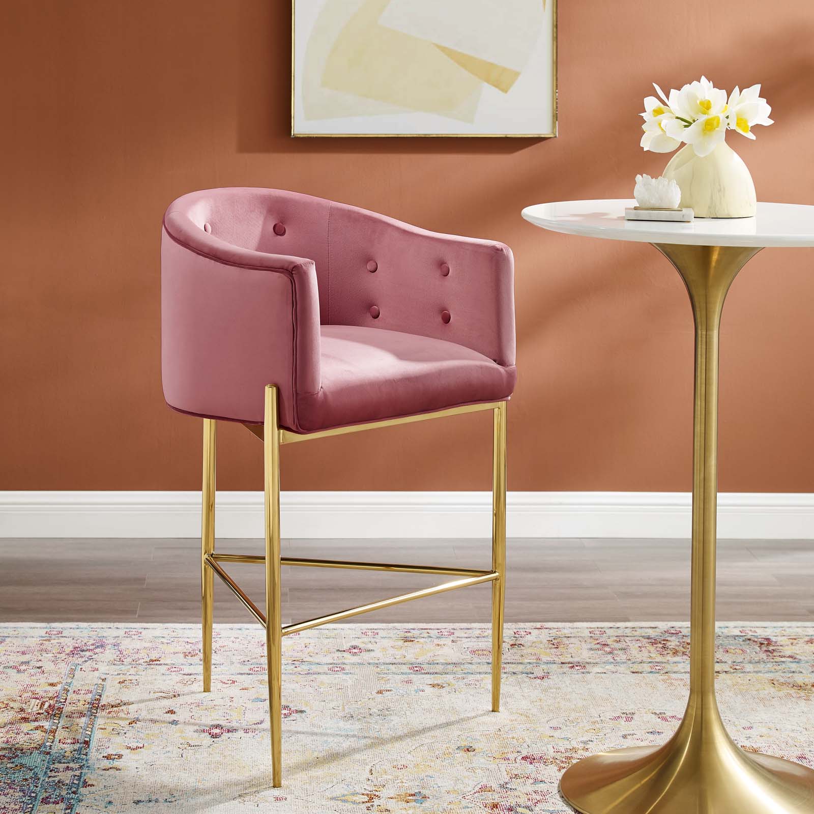 Savour Tufted Performance Velvet Bar Stool By Modway - EEI-3911 - Image 9