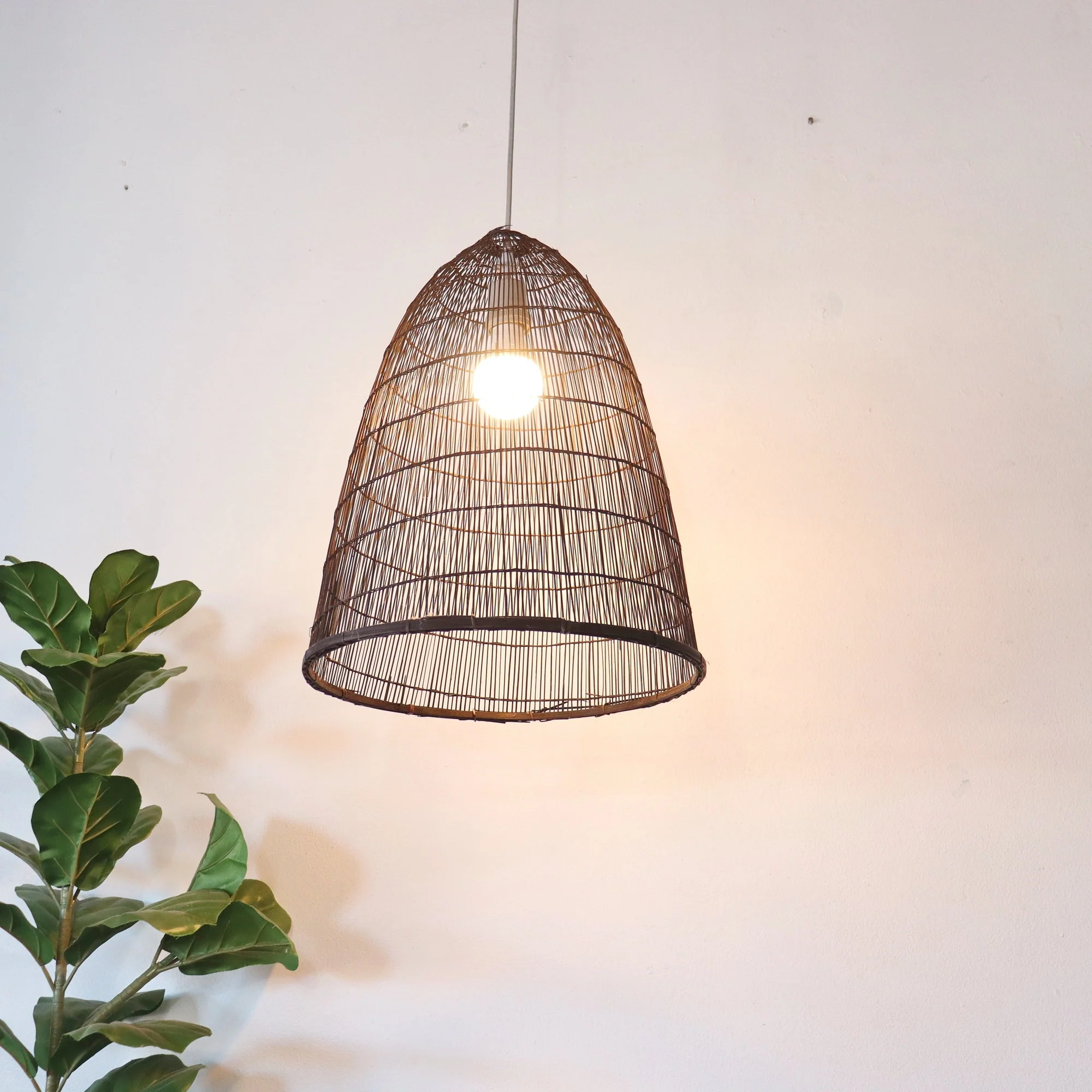 Sawan - Black Bamboo Pendant Light Shade By Thaihome - Image 7
