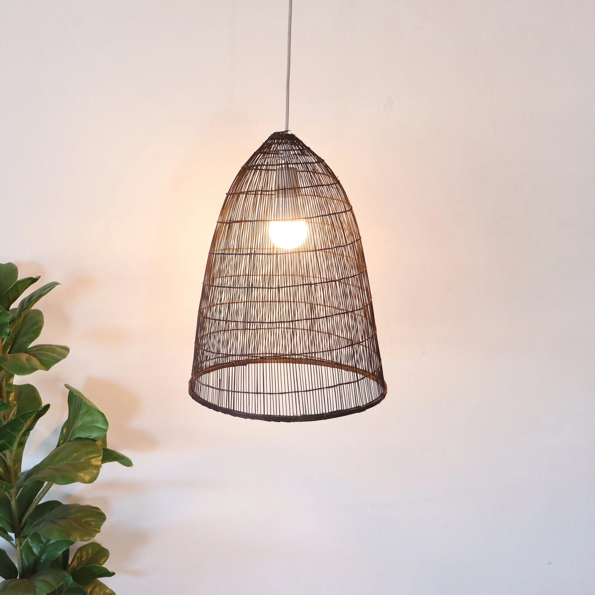 Sawan - Black Bamboo Pendant Light Shade By Thaihome - Image 8