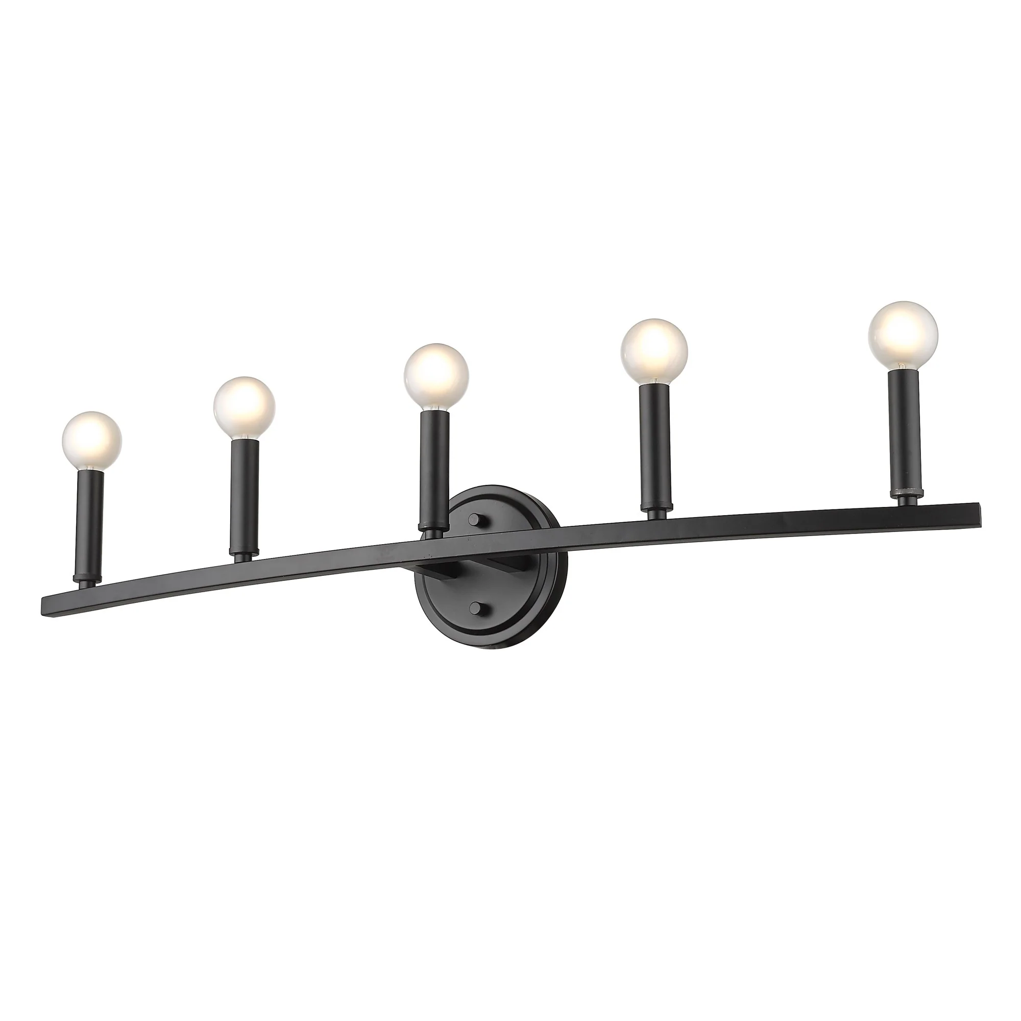 Sawyer 5-Light Matte Black Vanity By Homeroots - Image 2