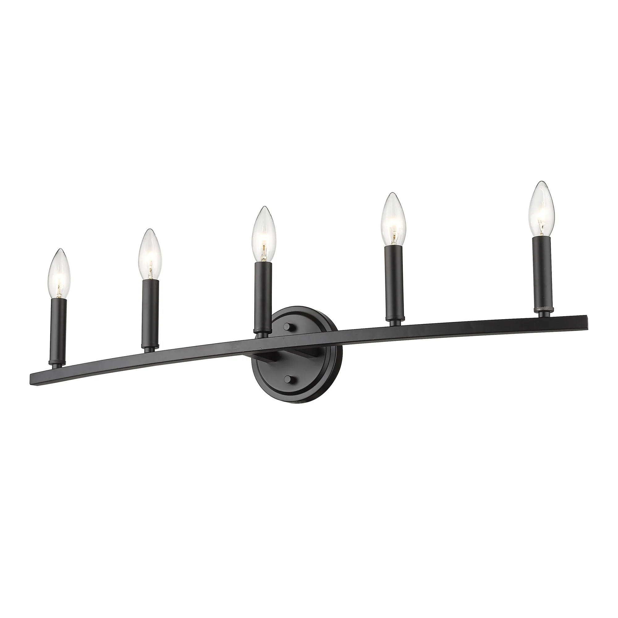 Sawyer 5-Light Matte Black Vanity By Homeroots - Image 3