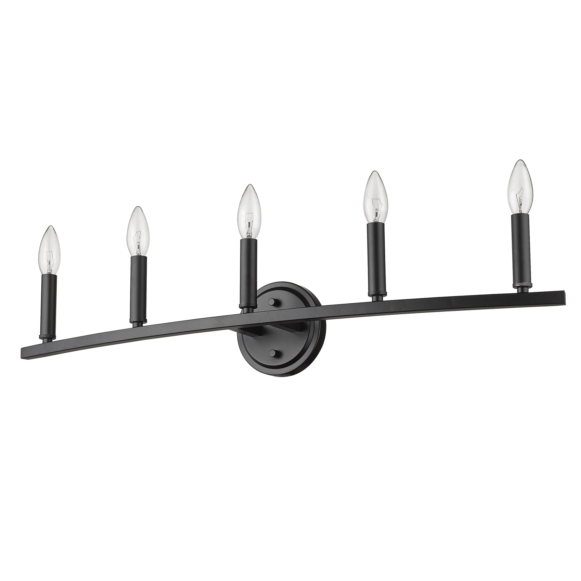 Sawyer 5-Light Matte Black Vanity By Homeroots - Image 4