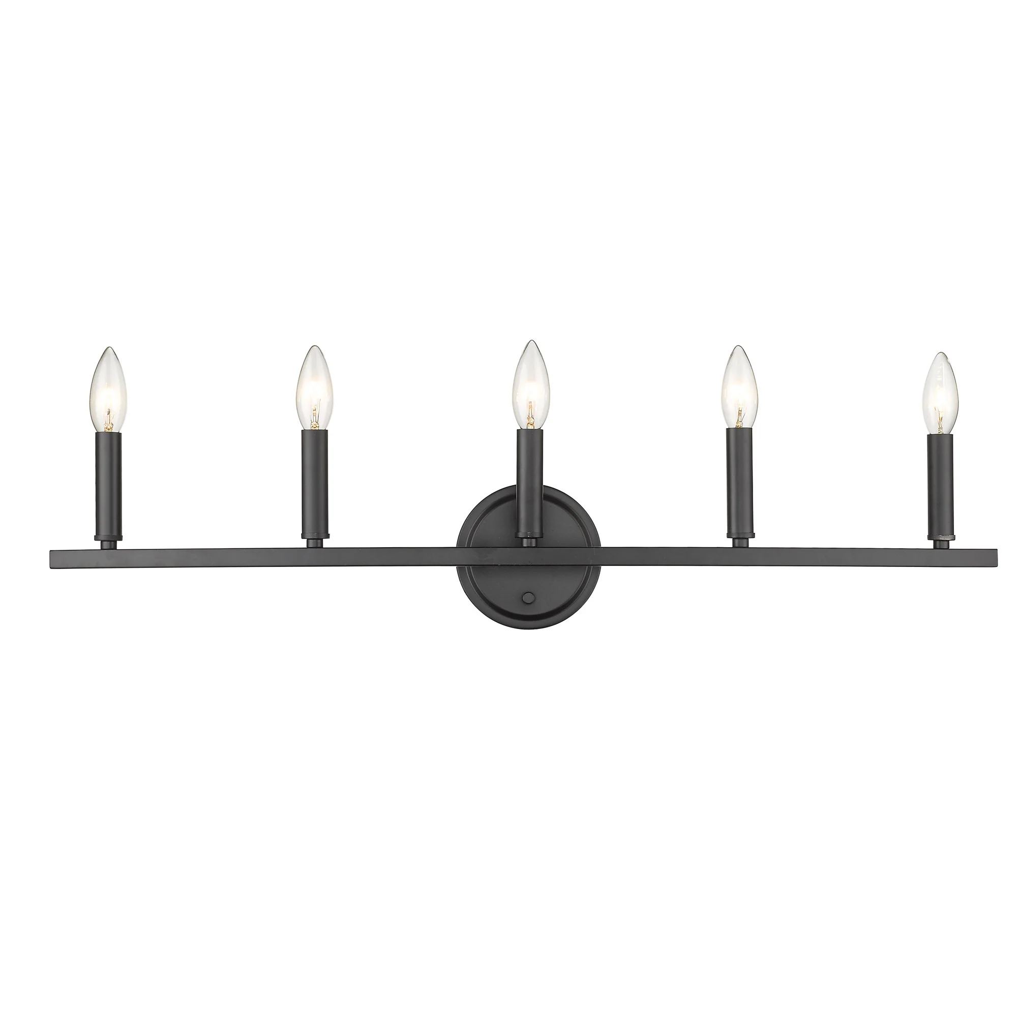 Sawyer 5-Light Matte Black Vanity By Homeroots - Image 5