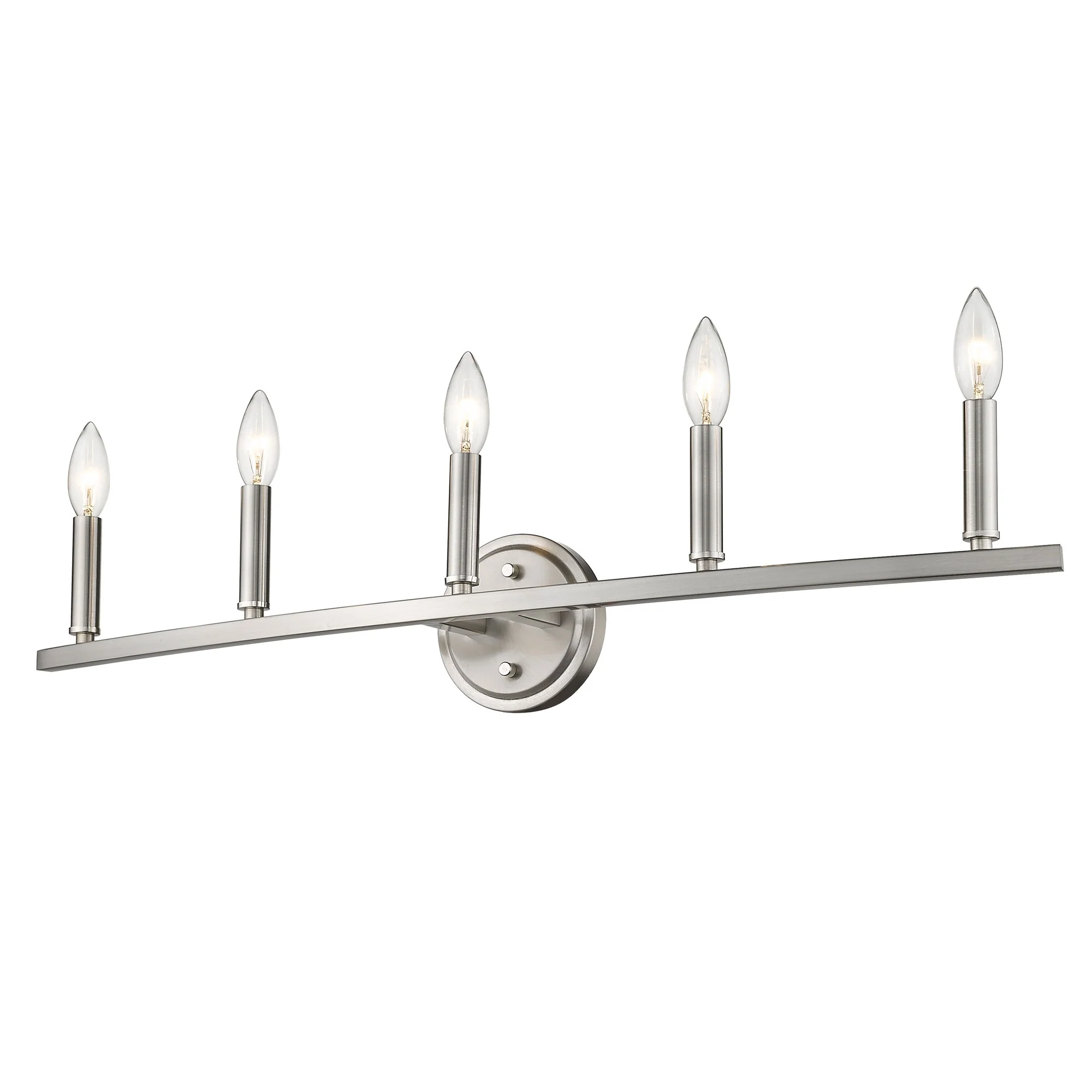 Sawyer 5-Light Satin Nickel Vanity By Homeroots - Image 2