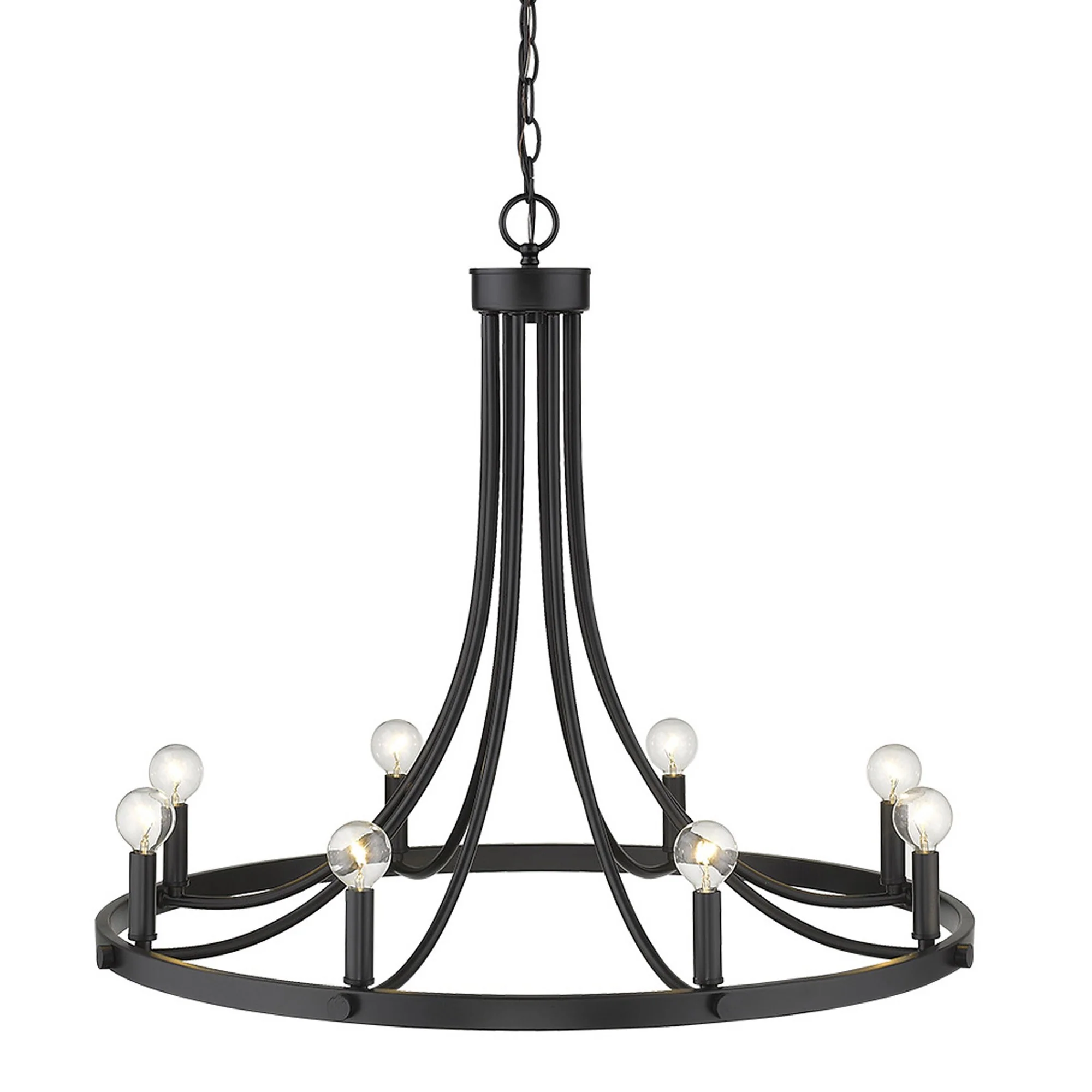 Sawyer 8-Light Matte Black Chandelier By Homeroots - Image 5