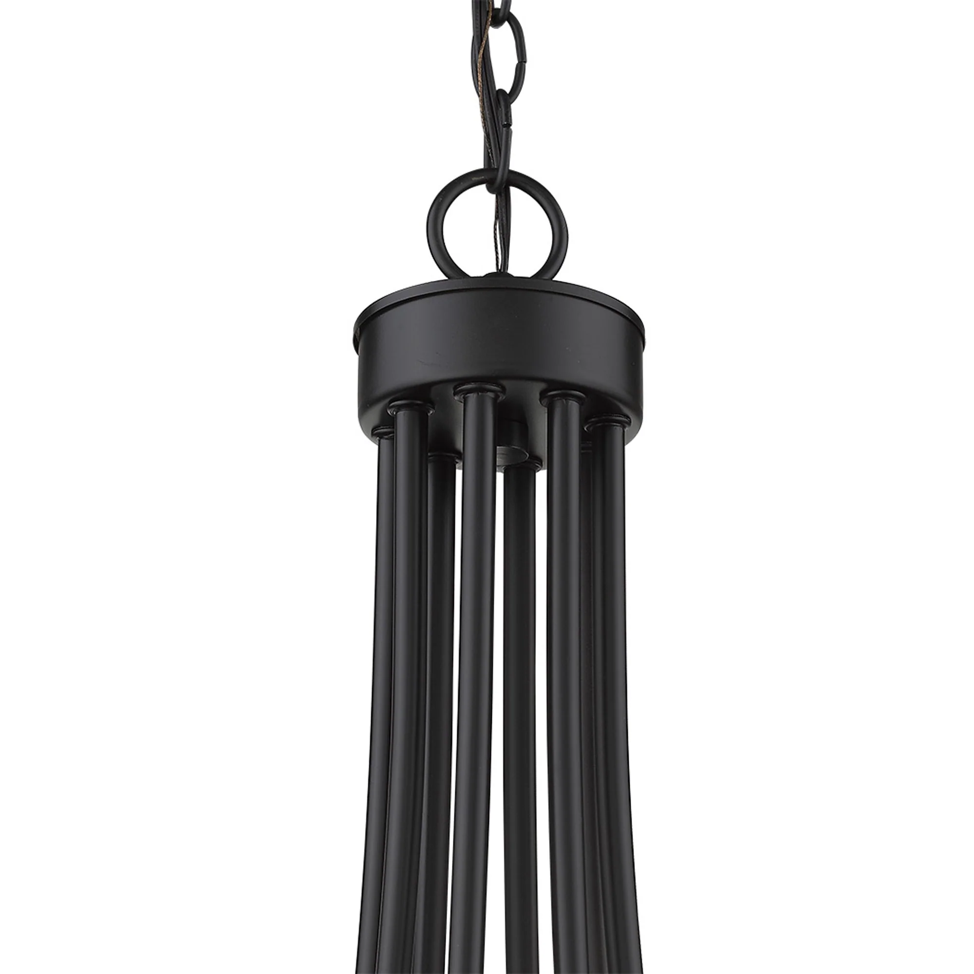 Sawyer 8-Light Matte Black Chandelier By Homeroots - Image 6