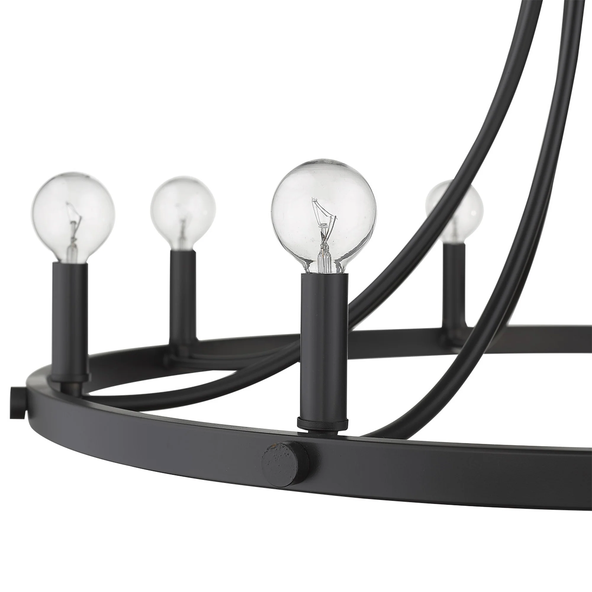 Sawyer 8-Light Matte Black Chandelier By Homeroots - Image 7