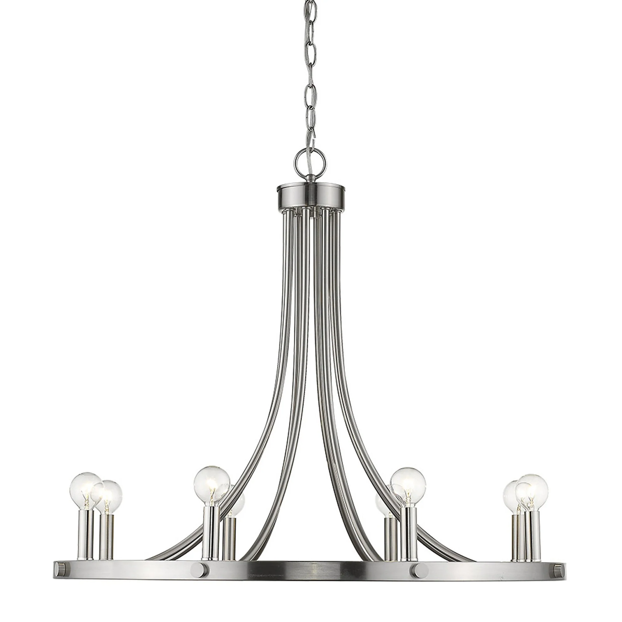 Sawyer 8-Light Satin Nickel Chandelier By Homeroots - Image 3