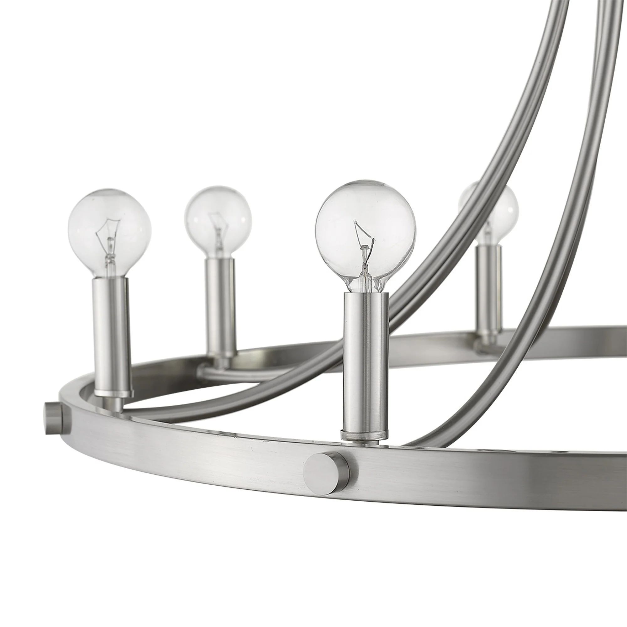 Sawyer 8-Light Satin Nickel Chandelier By Homeroots - Image 7