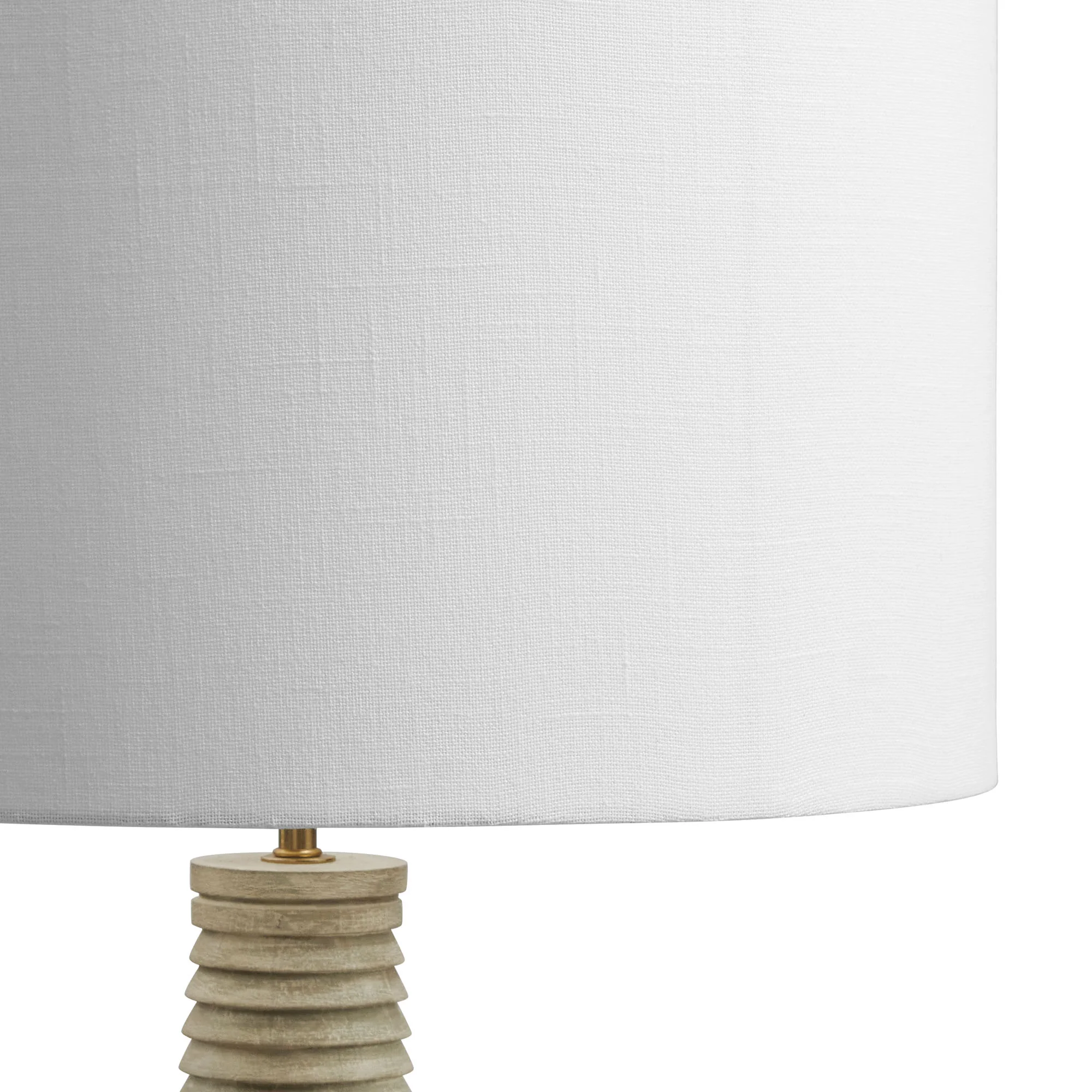 Saylor Carved Ribbed Wood Floor Lamp With Drum Shade by Modway - Image 4